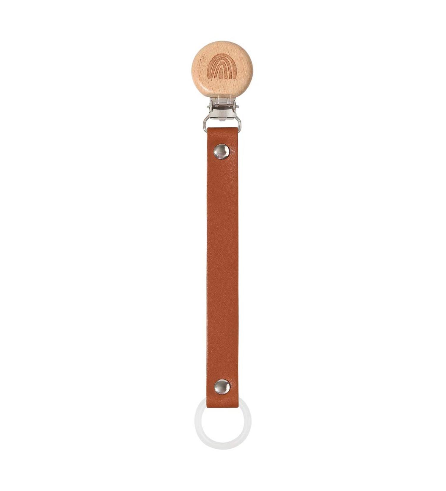 OKwife 2020 Genuine Leather Baby Pacifier Clip - Soother Nipple Holder Dummy Clip | International Shipping Available - Buy Online on GoSupps.com