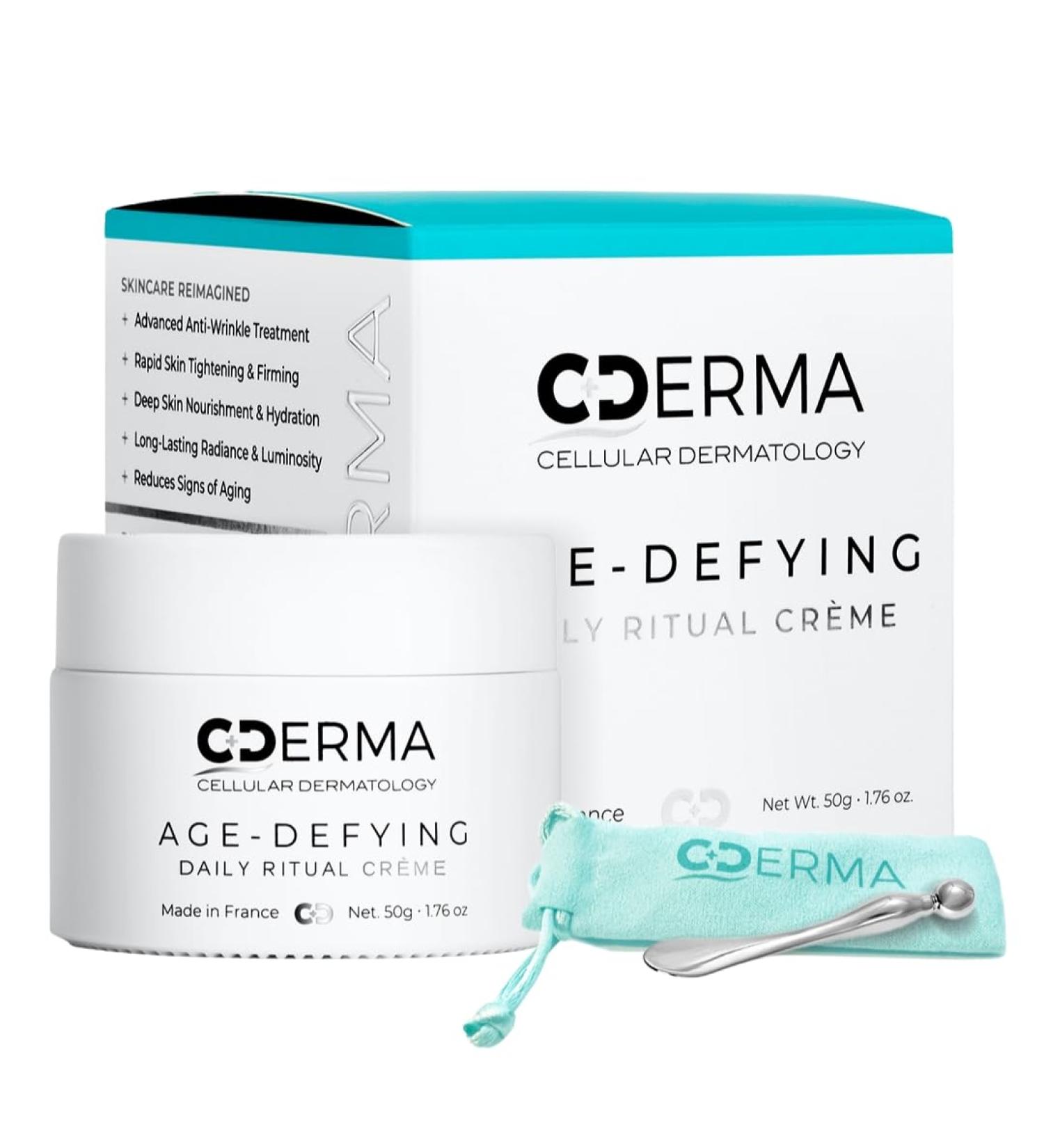Anti-Aging Face Cream - Firms & Hydrates with Dual Hyaluronic Acid | Moisturizer for Dry Sensitive & Aging Skin | Made in France - 1.76 fl oz - Buy Online on GoSupps.com