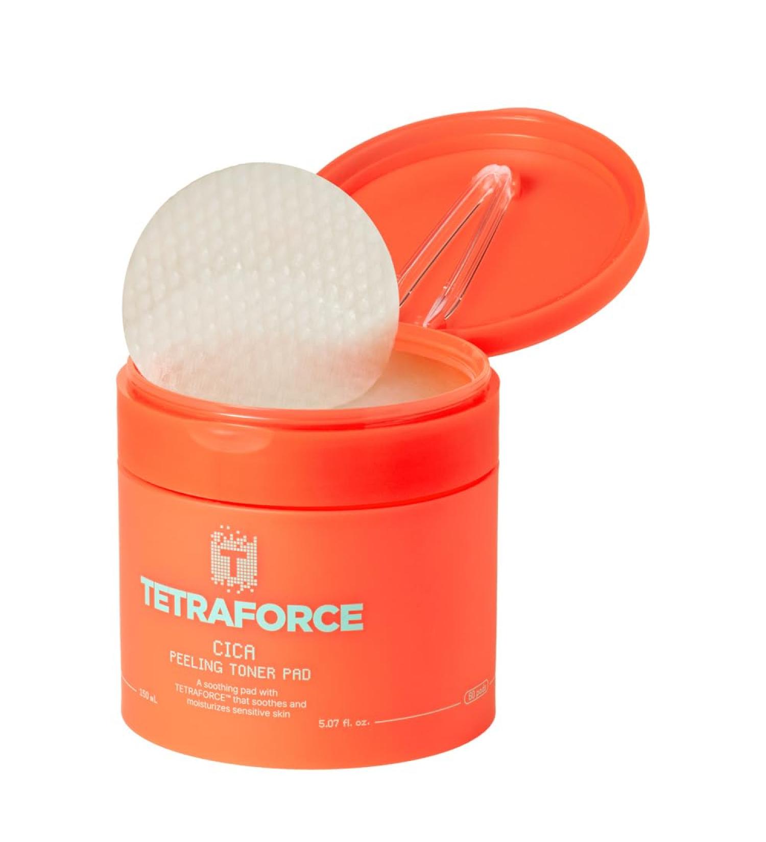 Elishacoy | TETRAFORCE Cica Peeling Toner Pads Gentle Exfoliating & Calming Toner with Cica Daily Skin Smoothing & Hydration Vegan & Dermatologist Tested 150 mL - Buy Online on GoSupps.com