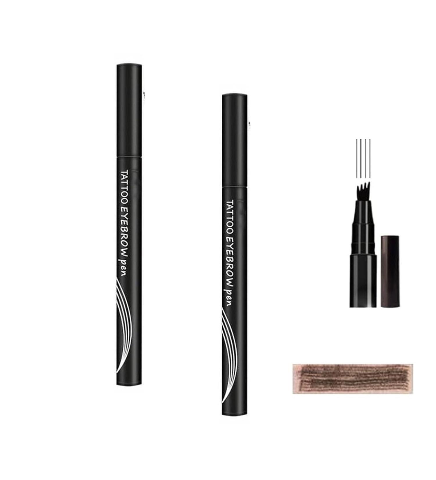 Eyebrow Pen 4 Tipped Waterproof Brow Pen Liquid Eyebrow Pencil Smudge-Proof Brow Pencil Long-Lasting Creates Natural Looking Brows Effortlessly - Buy Online on GoSupps.com