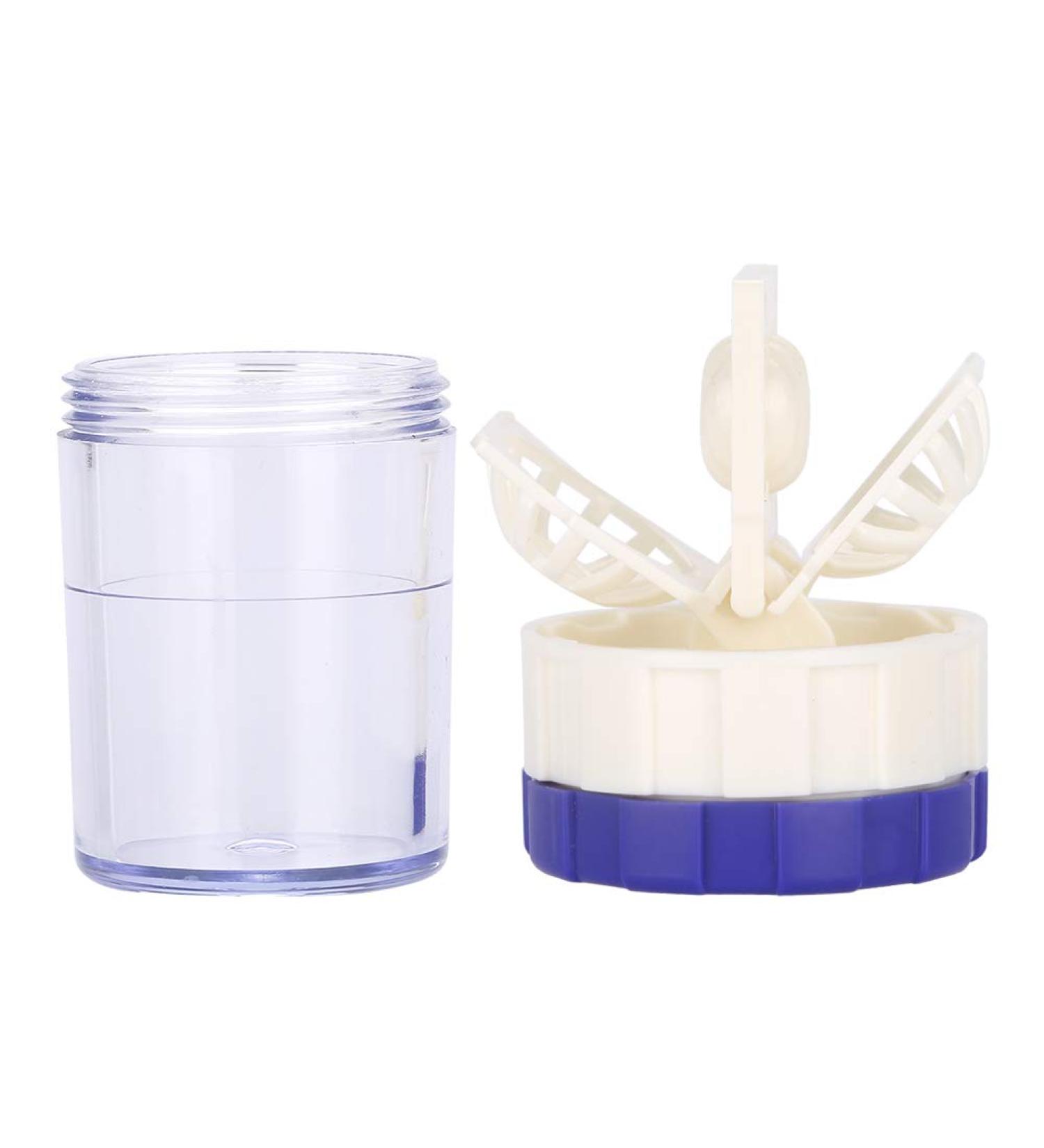 Buy Blue Contact Lens Container | Manual Cleaning Case for Tear & Protein Removal - Buy Online on GoSupps.com