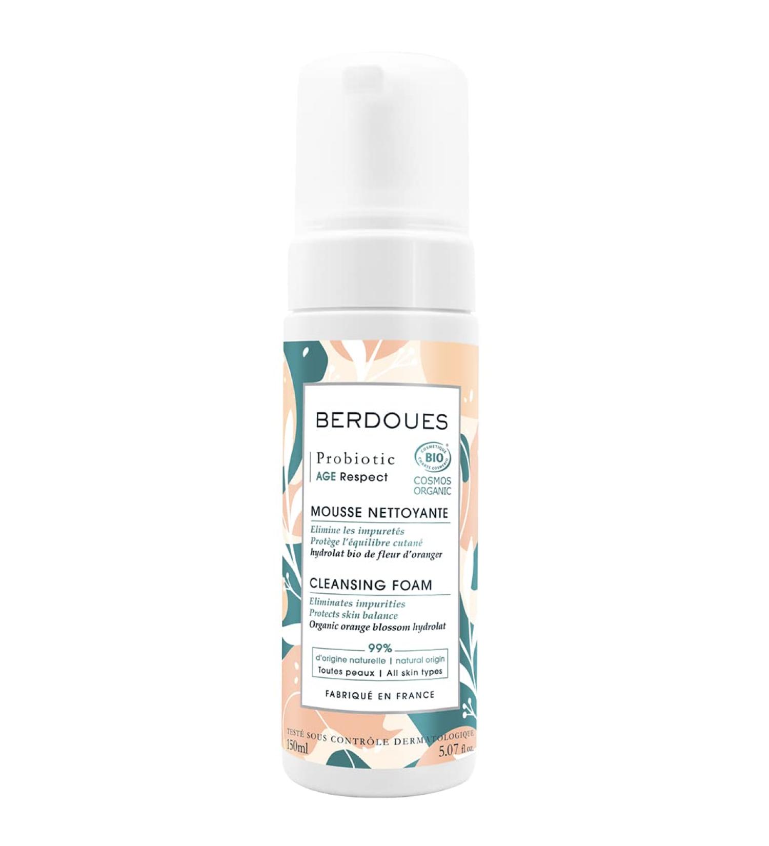 Probiotic Age Respect Cleansing Foam | Gentle Soap-Free Face Cleanser for Normal to Oily Skin | Removes Makeup & Impurities - 5.07 Fl.oz - Buy Online on GoSupps.com