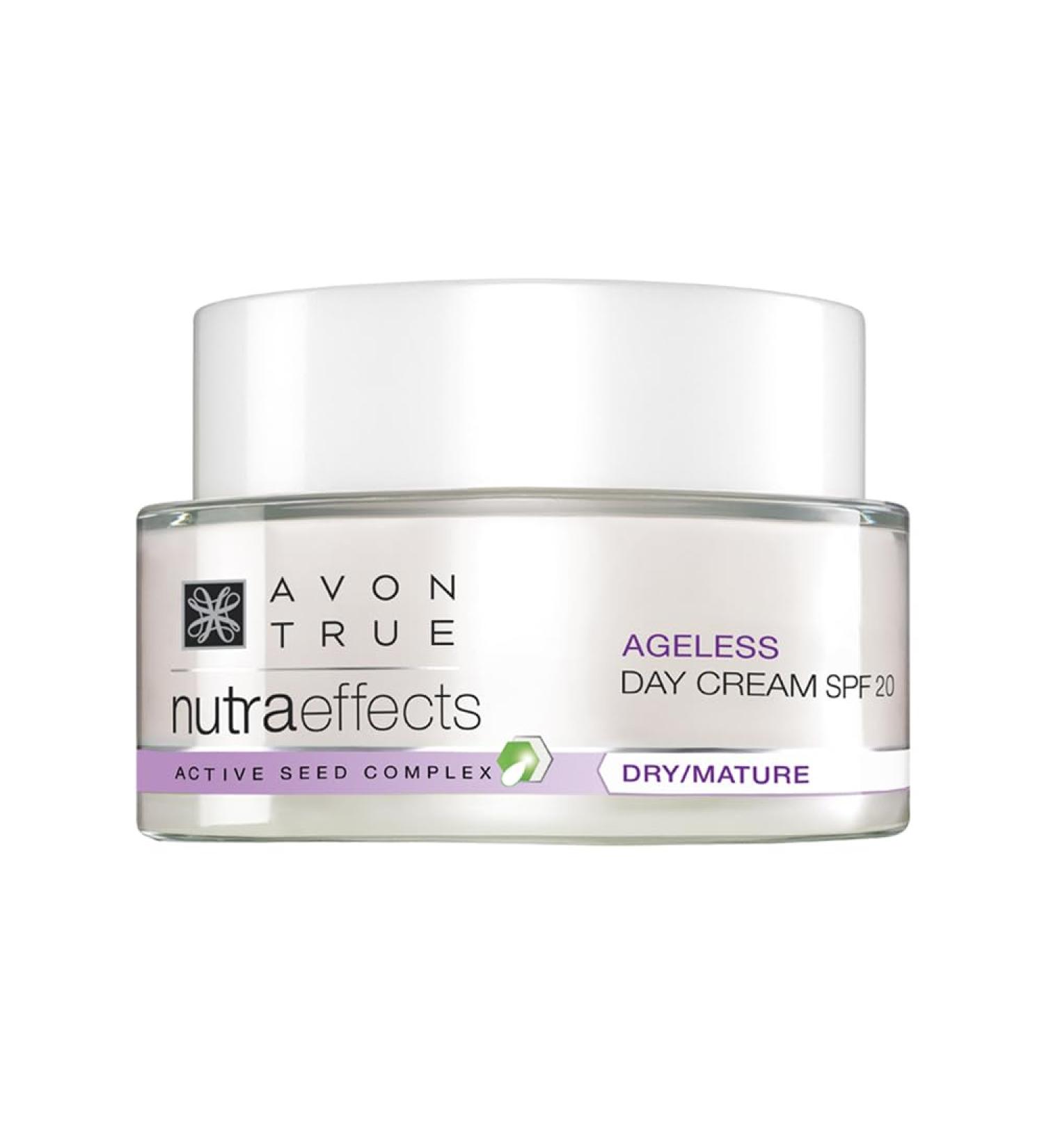 Avon Nutra Effects Ageless Day Cream SPF 20 - 50g for Dry/Mature Skin | Active Seed Complex - International Shipping Available - Buy Online on GoSupps.com
