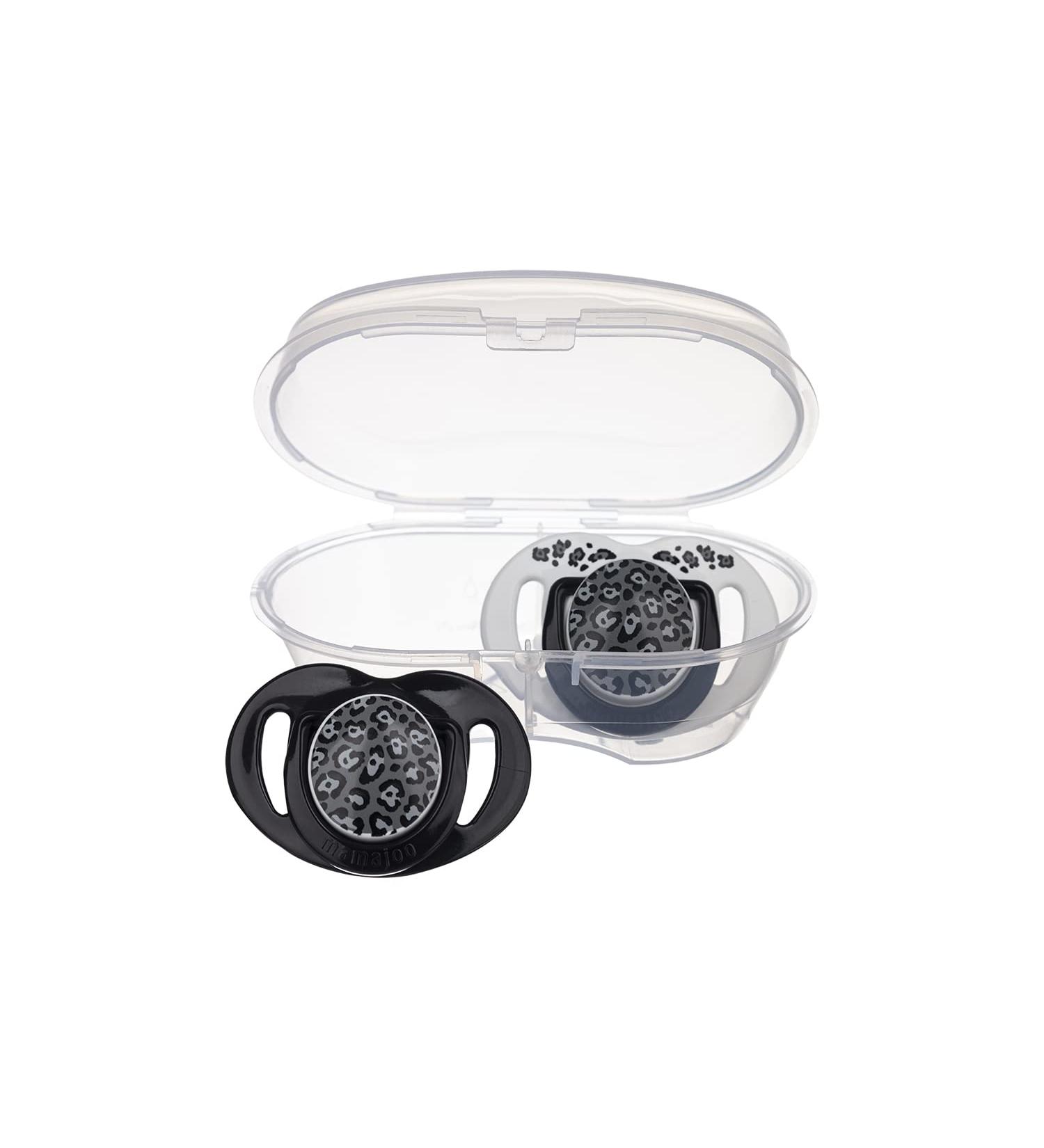 Mamajoo Orthodontic Design Pacifier Anthracite Leopard - 6+ Months with Sterilization & Storage Box | Best International Shipping - Buy Online on GoSupps.com