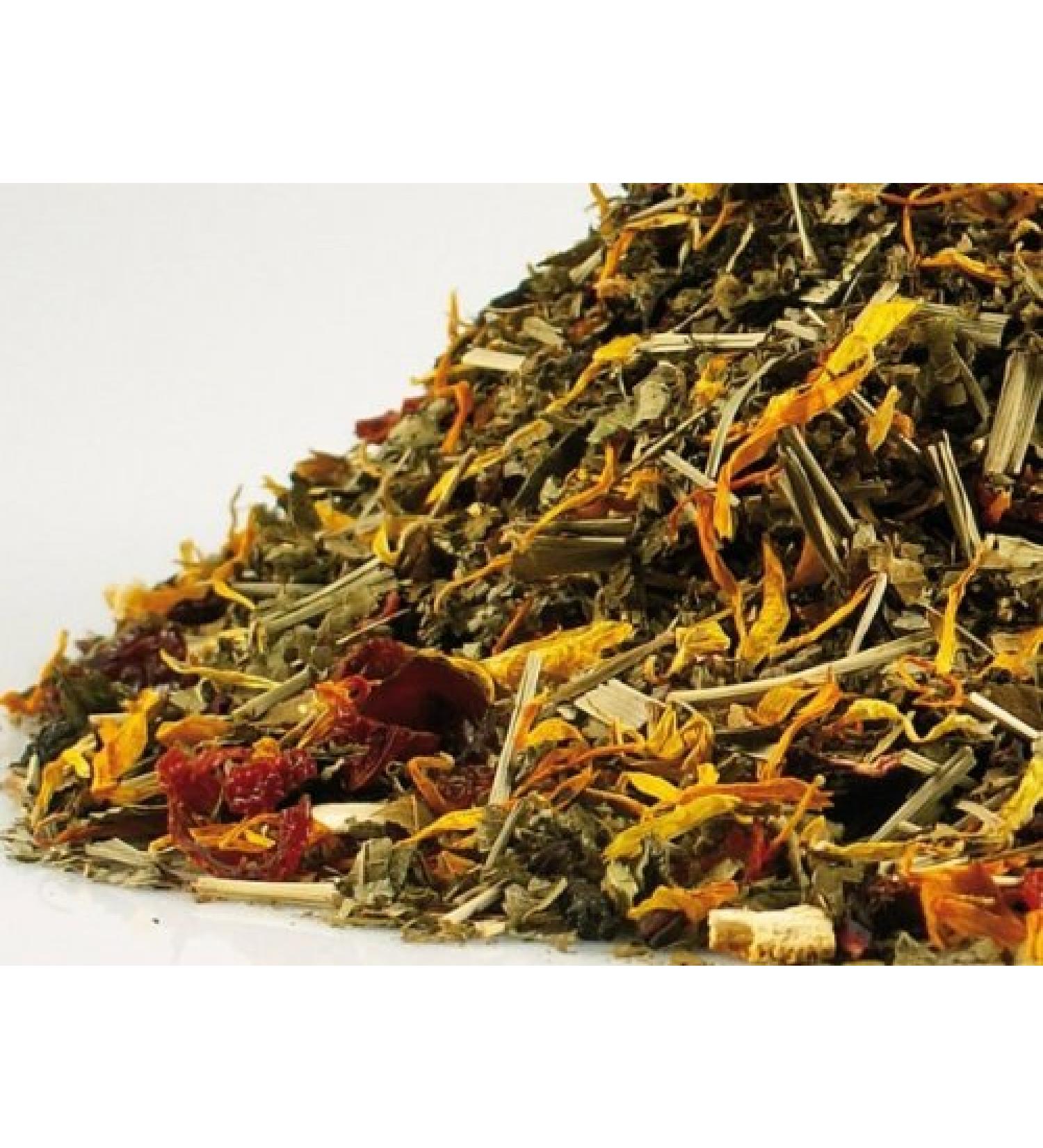 TeeFARBEN Herbal tea with whistle (herbal tea blend) 250g in an aroma-preserving pack