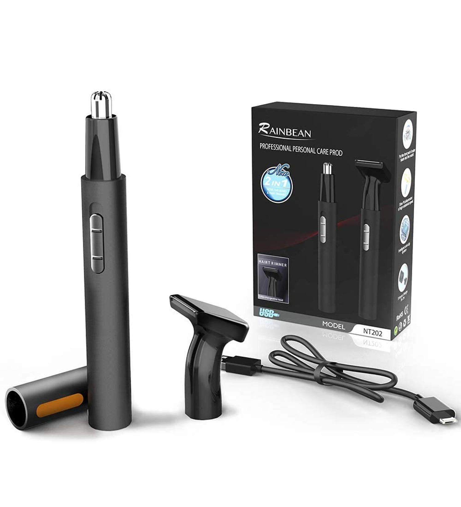 2020 Professional Ear and Nose Hair Trimmer - Stainless Steel Blades, IPX7 Waterproof - For Men and Women - Facial Eyebrow and Nose Hair Remover - Buy Online on GoSupps.com