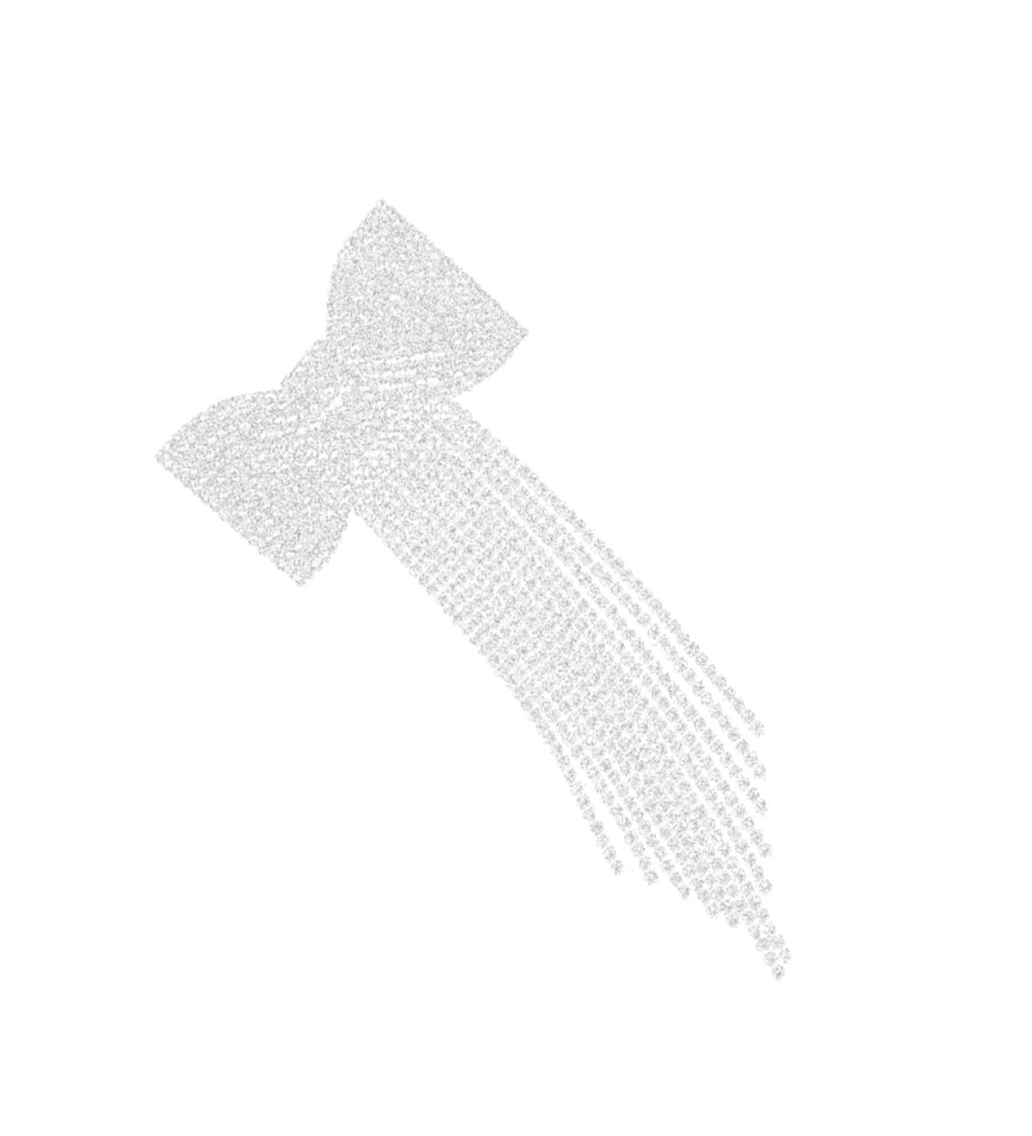 Beaupretty Wedding Tassel Hair Clip rhinestone tassel crystal bow clip rhinestone hair bow clip hair bow wedding rhinestone bow veils for brides rhinestones bang clip Crystal - Buy Online on GoSupps.com