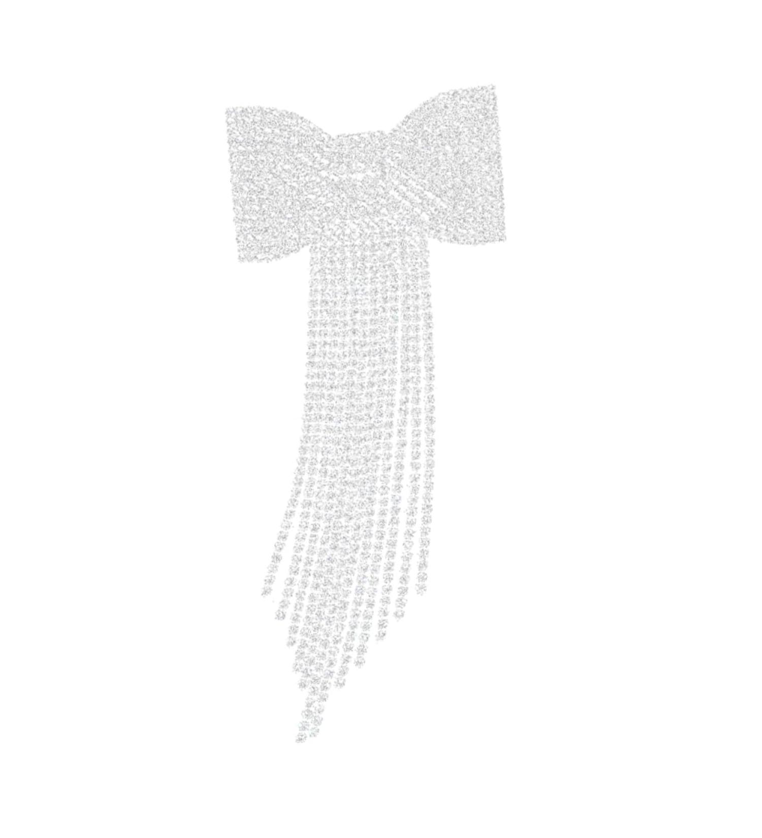 FRCOLOR Wedding Rhinestone Bow Tassel Hair Clip veils for brides rhinestone hair bowknot clip hair bow crystal bow clip veil hair bow luxurious bridesmaid rhinestones Bridal Hair Clip - Buy Online on GoSupps.com
