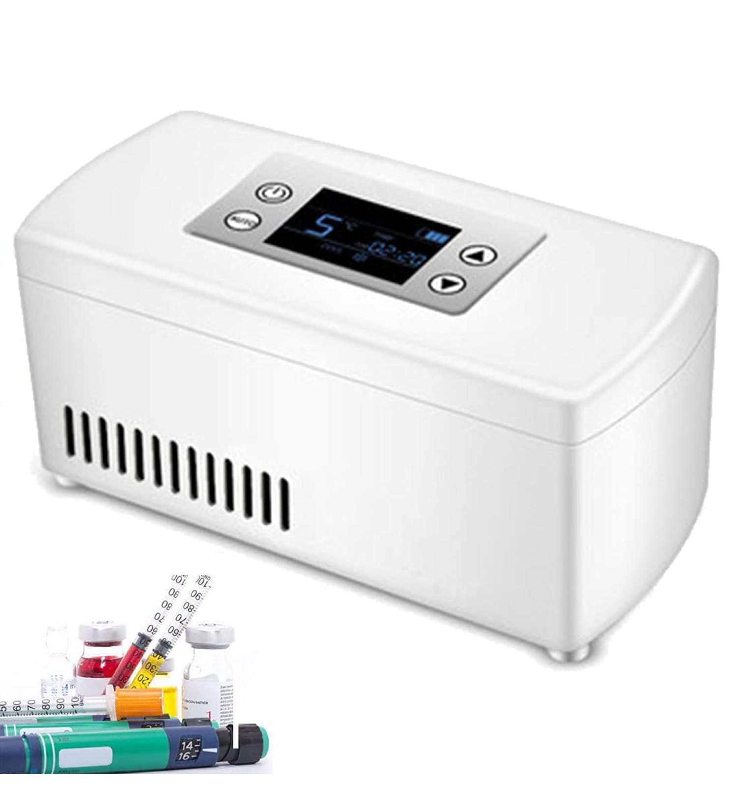 Portable Insulin Cooler Box Outdoor Insulin Refrigerated Box Small Travel Box for Medication Temperature Controllable for Diabetes Drugs and Growth Hormone - Buy Online on GoSupps.com
