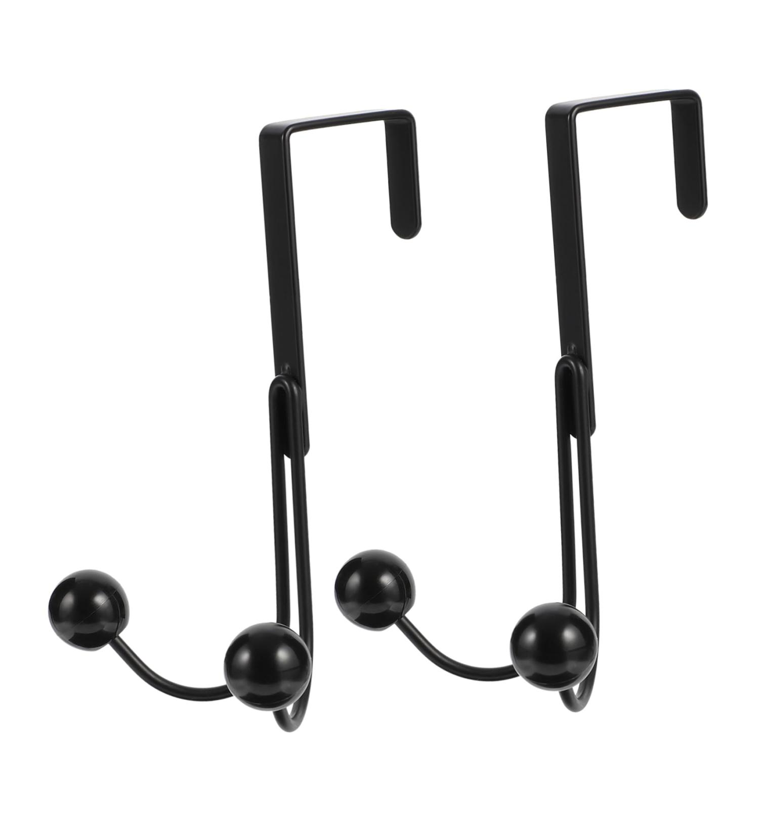 Baluue Clothes Rack 6 Pcs Double Hook Towel Hooks Wall Mounted Clothing Rack Over Door Clothes Hanger Rack Metal Coat Hooks 14x9cmx3pcs Blackx3pcs - Buy Online on GoSupps.com