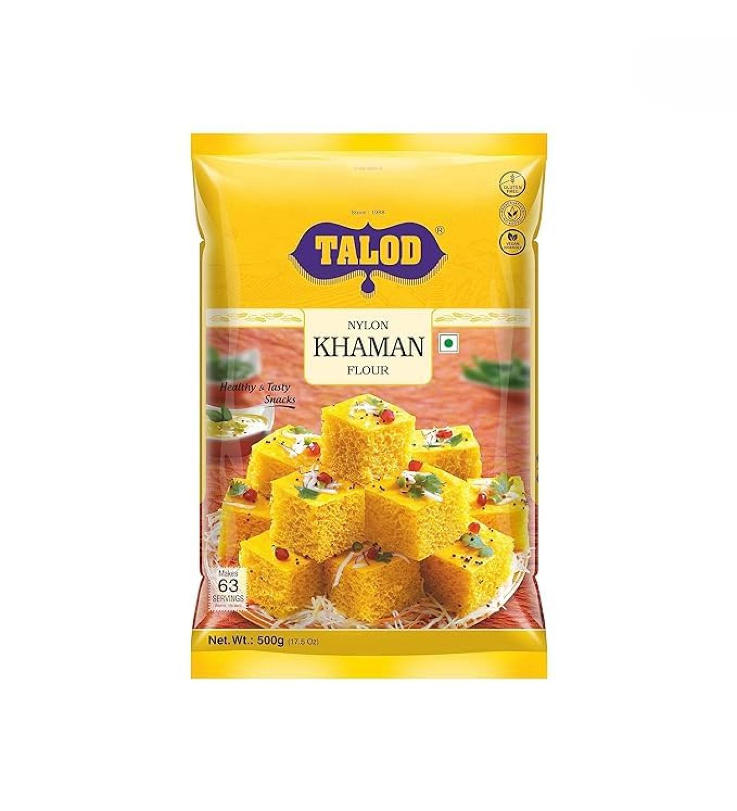 One Stop Dealers Talod Nylon Khaman Powder (500 Gram) - Instant Snacks Mix - A Traditional Indian Savory Snack - Popular Traditional Gujarati Snacks (Pack of 1) Coconut 500.00 g (Pack of 1)