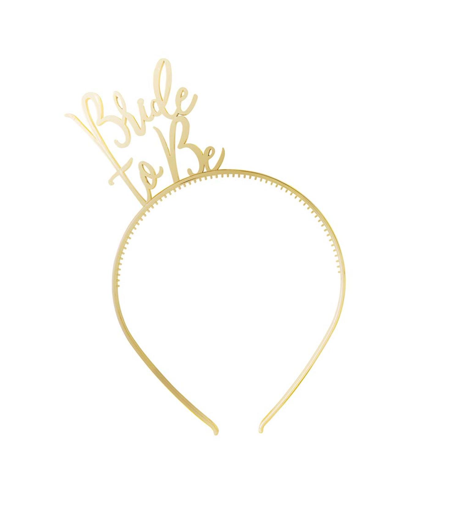 Unique 6400 in Bride to be headband | Plastic accessories | Hen party | Gold