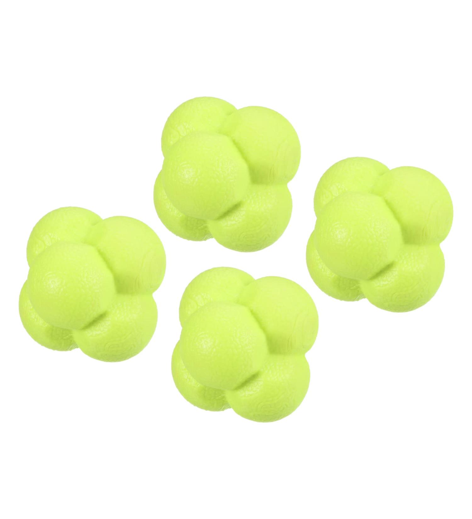 TPR Bounce Reaction Ball - Agility Trainer for Coordination and Speed Reflex - Yellow - Buy Online on GoSupps.com