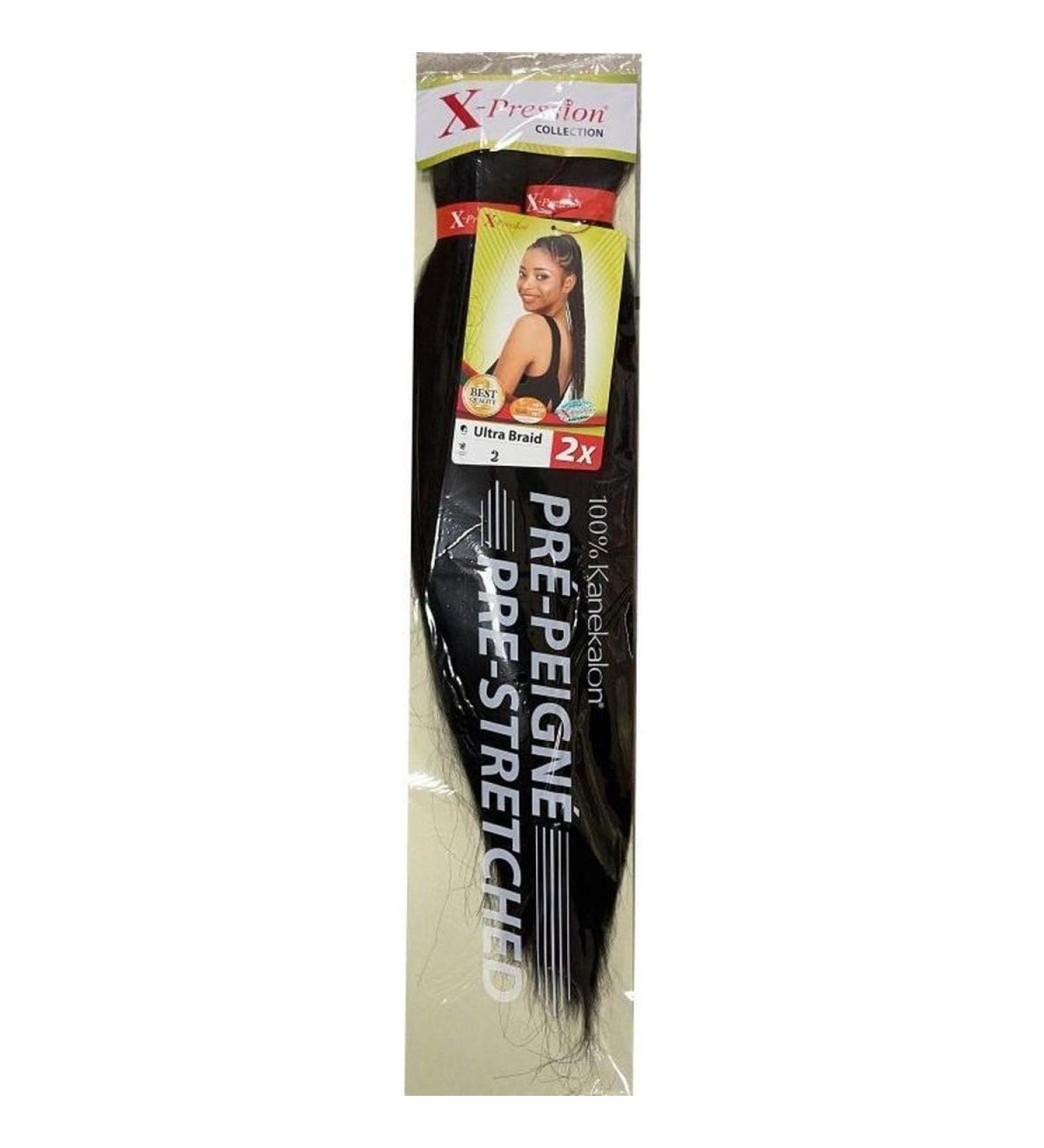 X PRESSION 2X 46'' PRE STRETCHED ULTRA BRAID colour 2 DARK BROWN