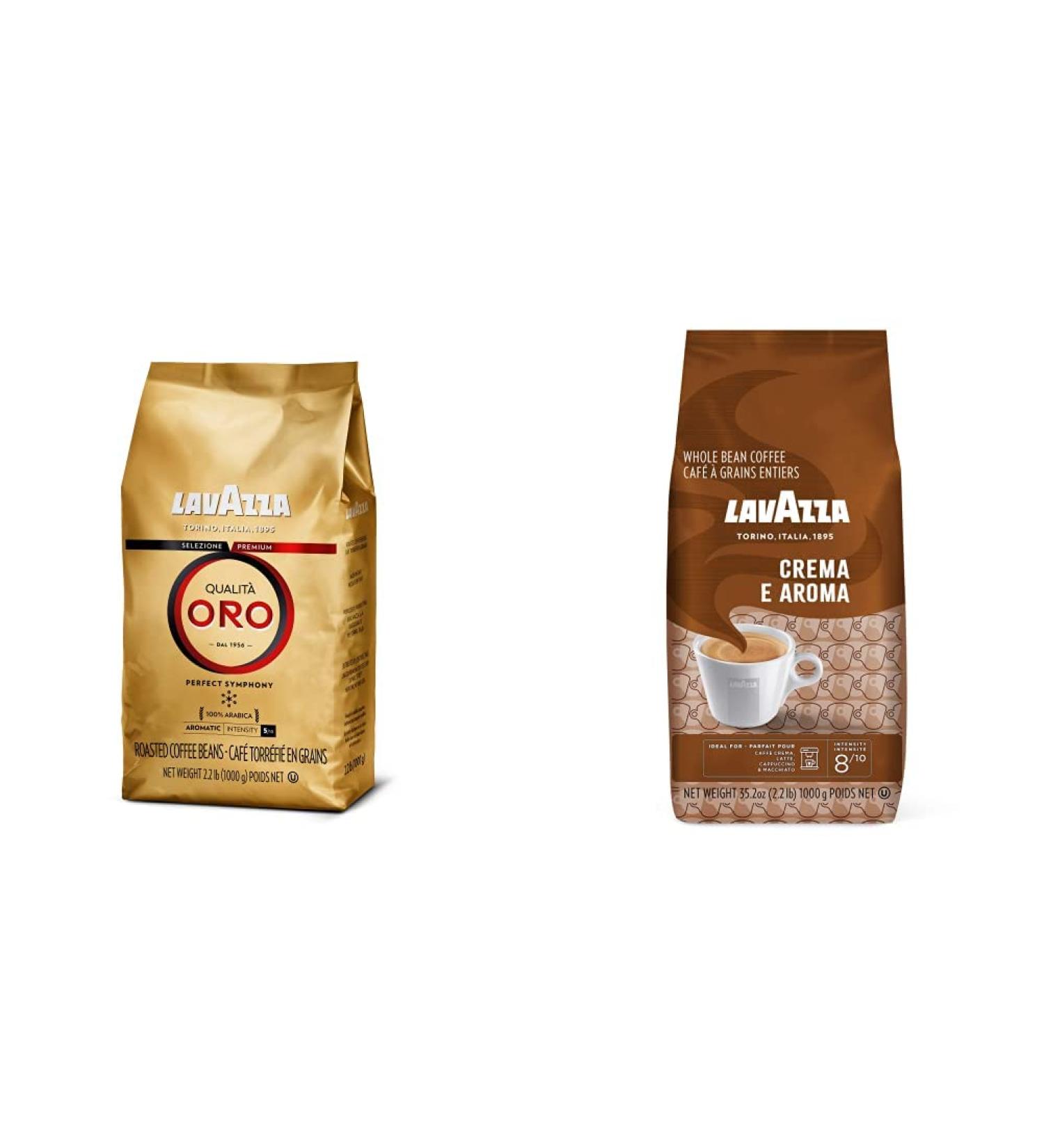 Lavazza Espresso Qualita Oro Beans 1000gm & Espresso Crema E Aroma Beans 1000gm - Buy Online on GoSupps.com