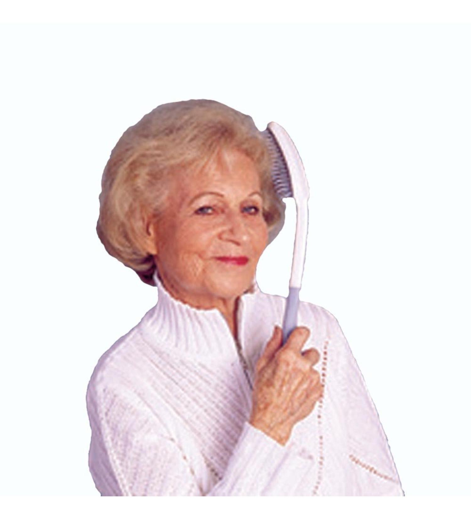 Lifestyle hairbrush with long handle