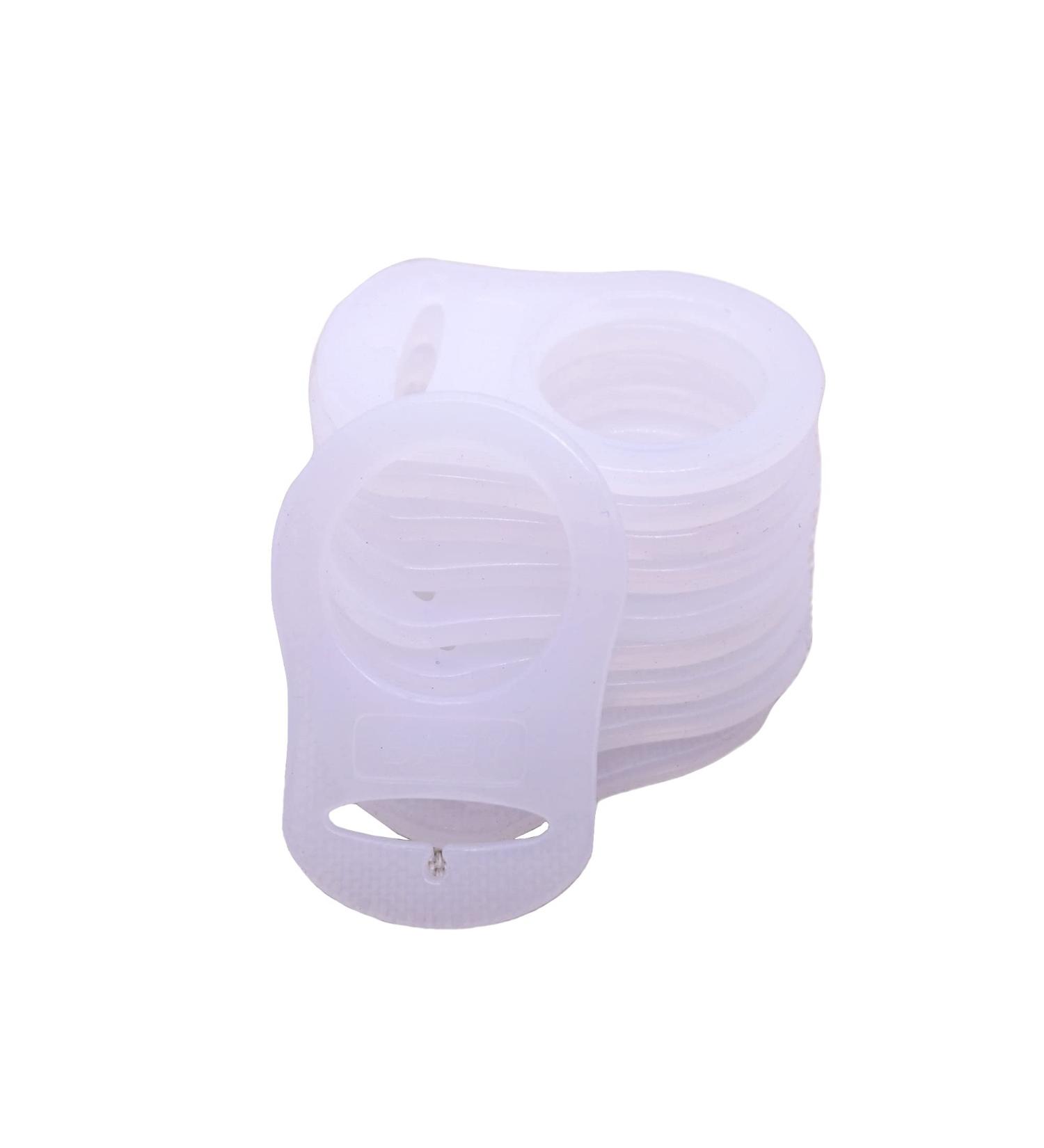 10pcs White Silicone Adapter Rings for Button Style Baby Pacifier Clips - Buy Online on GoSupps.com