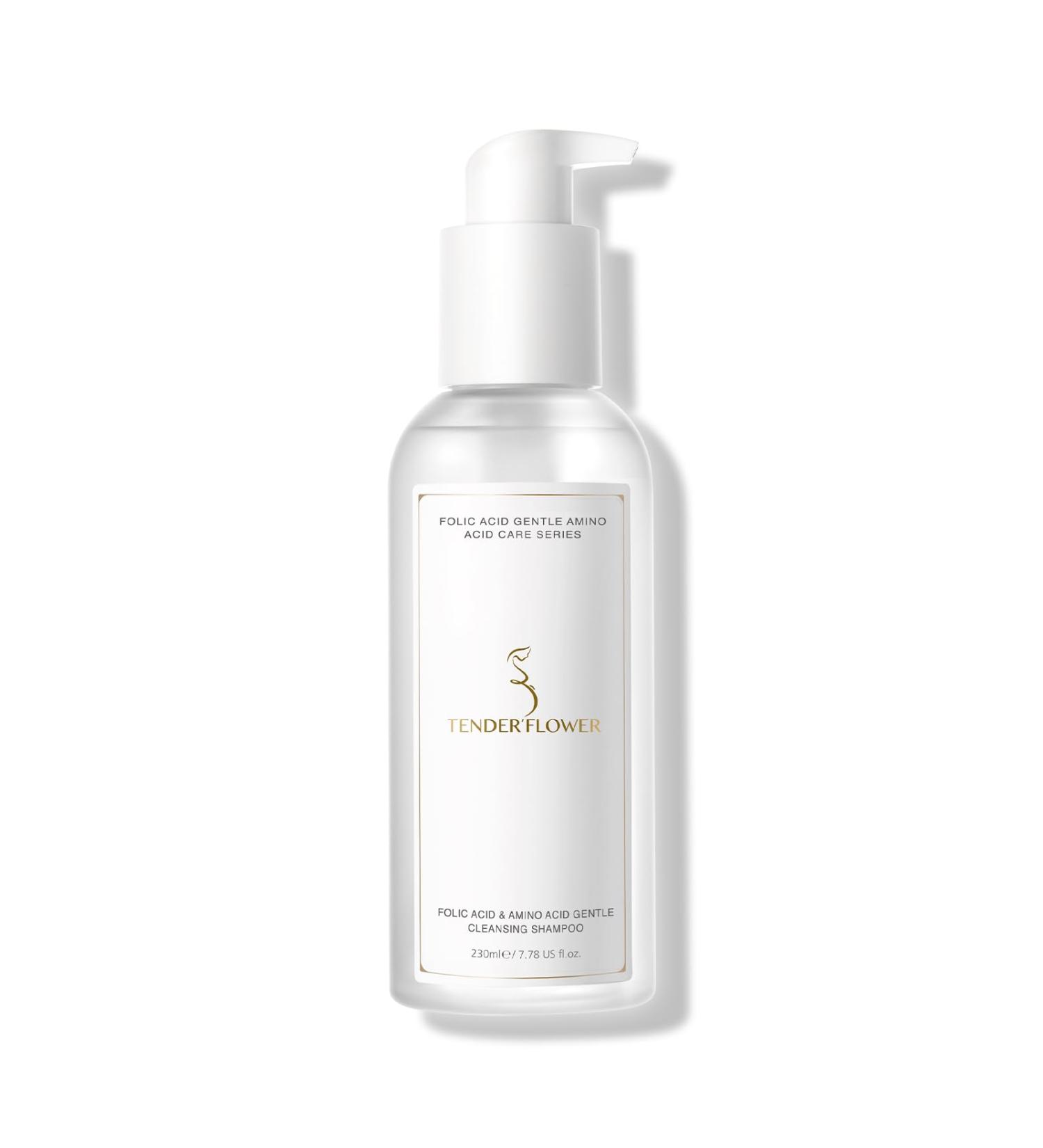 TENDER FLOWER Folic Acid & Amino Acid Nourishing Shampoo for Pregnant Women | Fragrance-Free Maternity Scalp Care | 1Pc - Buy Online on GoSupps.com