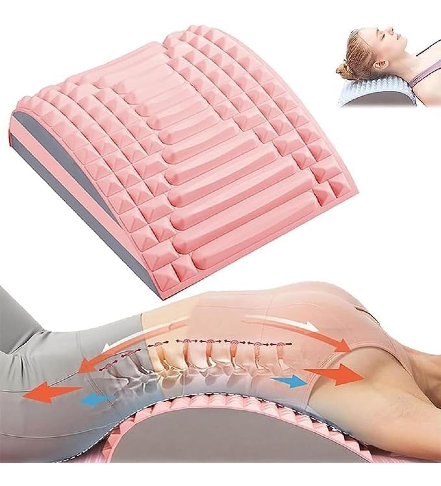 Adjustable Backer for Neck & Back Pain Relief | Multi-Level Support for Herniated Discs Sciatica & Scoliosis - Col Pink | International Shipping - Buy Online on GoSupps.com