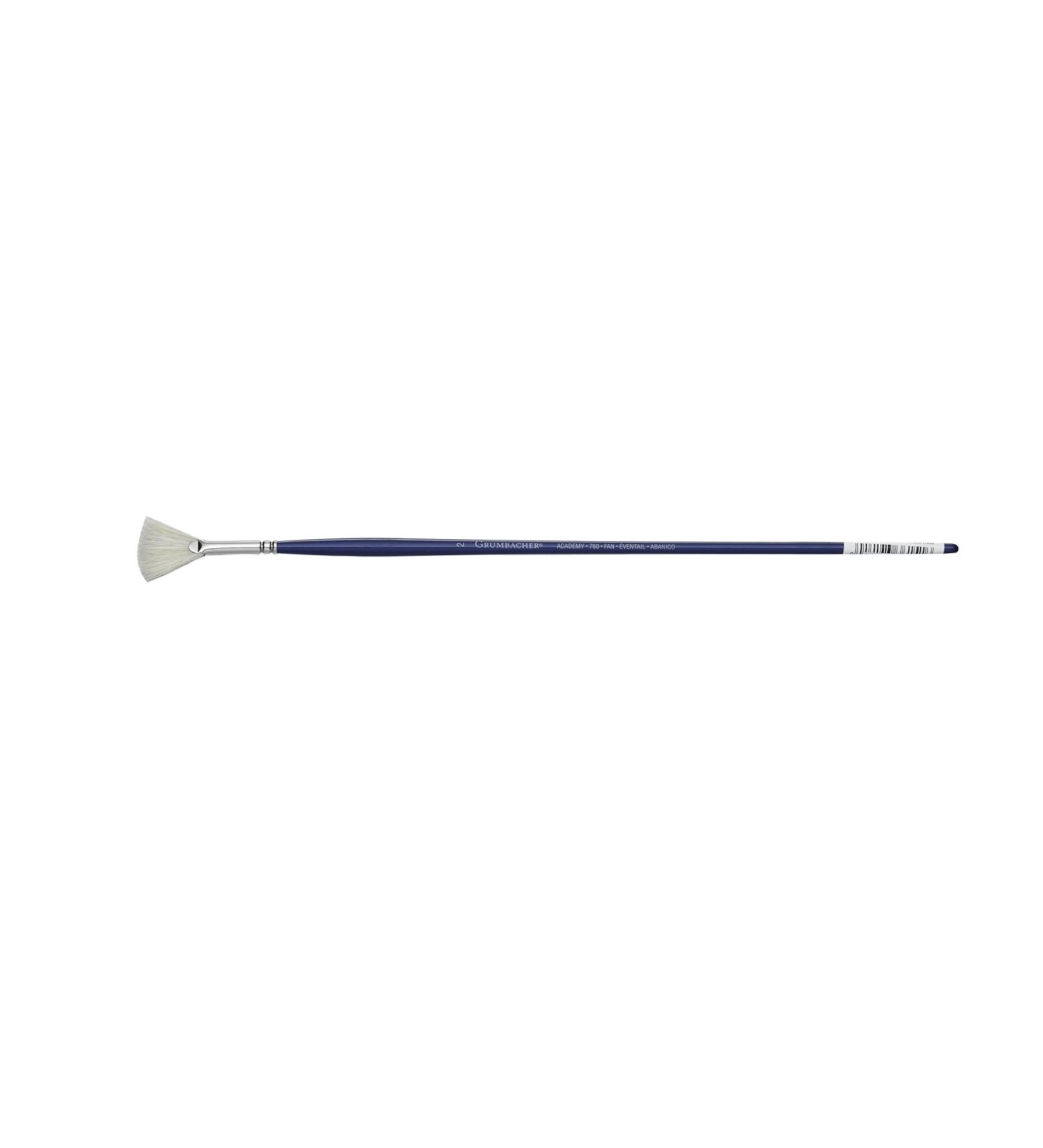 Grumbacher Academy Fan Oil and Acrylic Brush  Hog Bristle  Size 2 (760N.2)