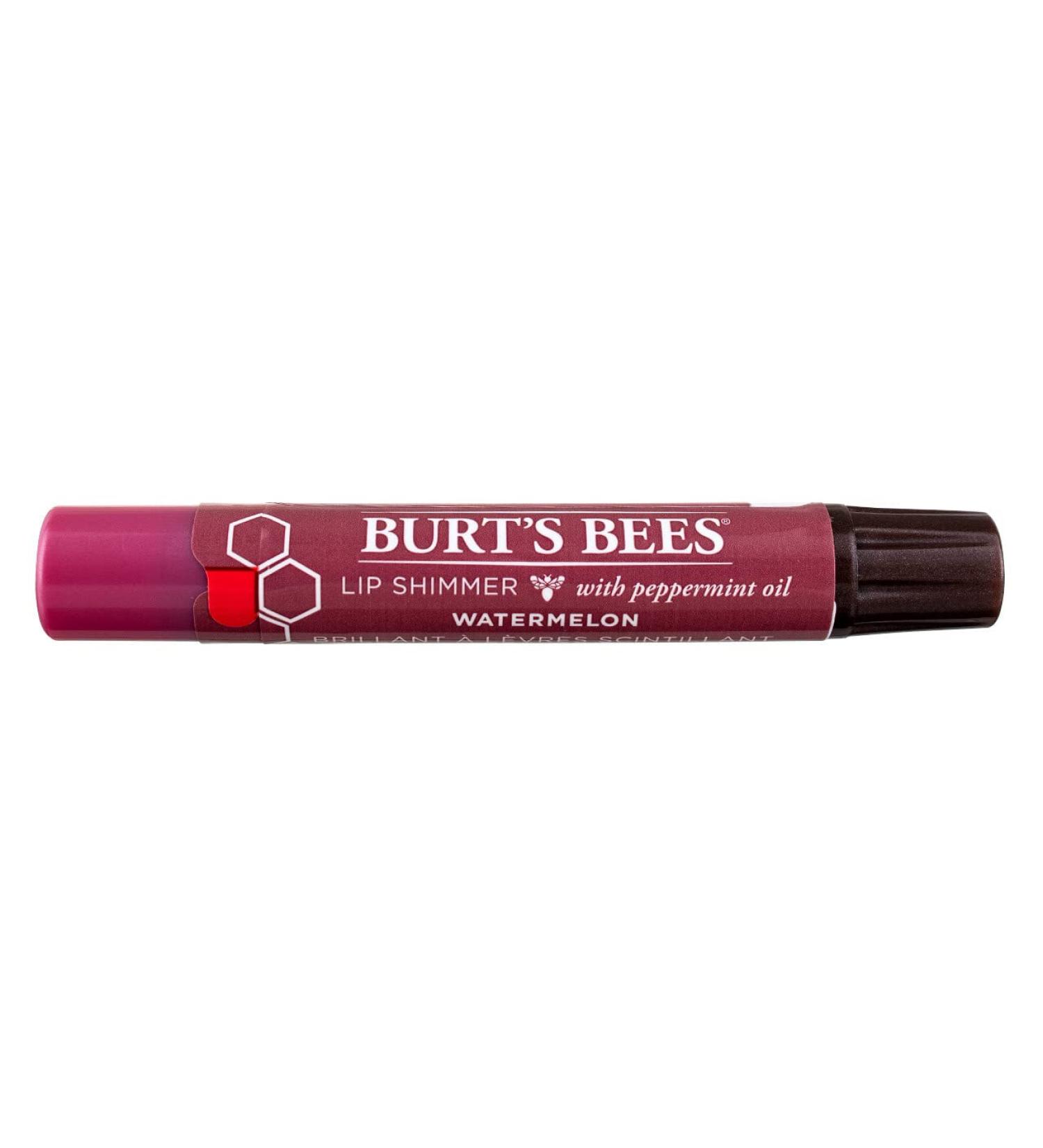 Burt's Bees Watermelon Lip Shimmer .9 oz - Hydrating Lip Balm with a Touch of Shimmer - Buy Online on GoSupps.com