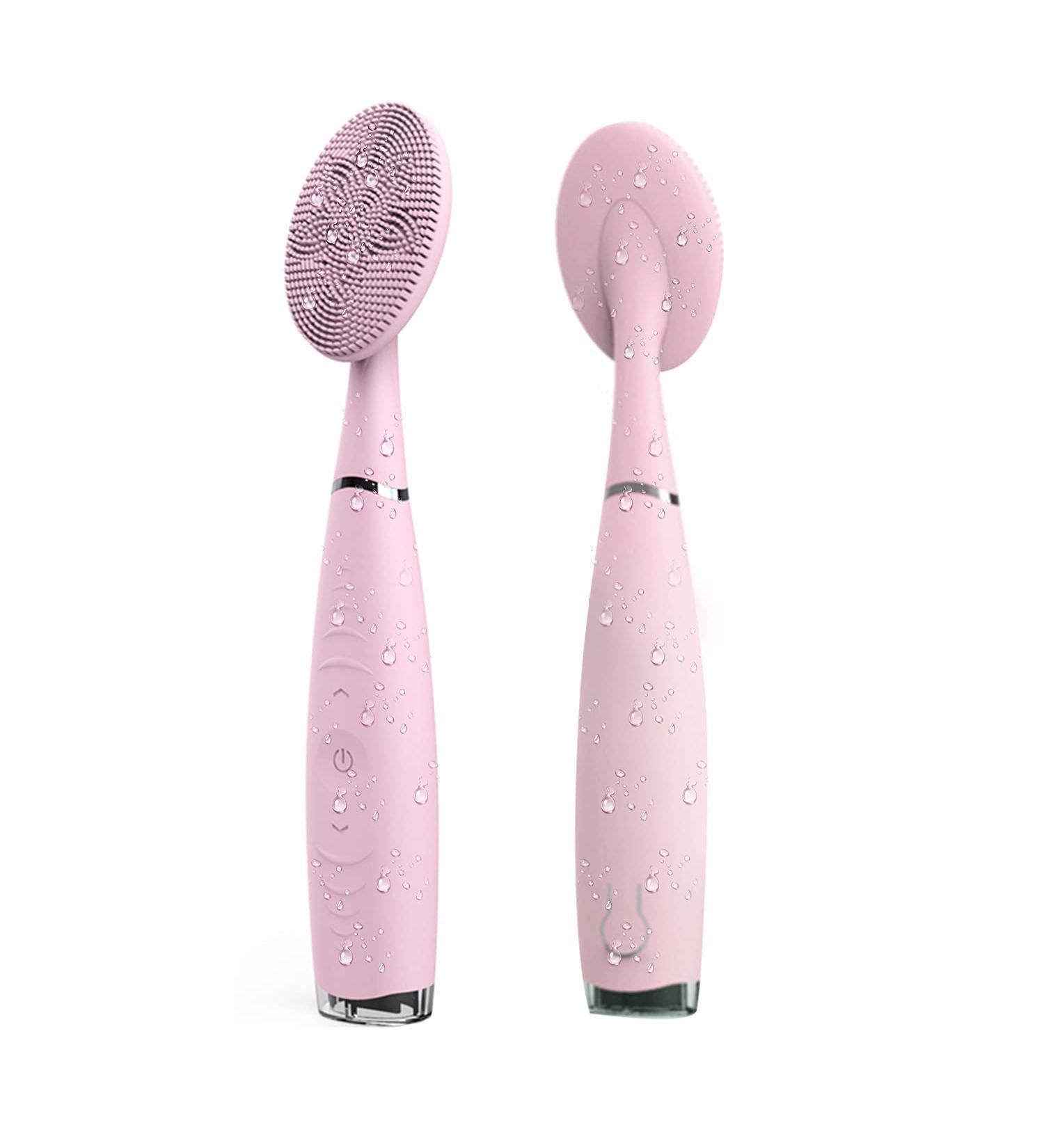 Kanuo Oqnya Sonic Facial Cleansing Brush - 5 Speeds, Waterproof, Rechargeable (Pink) - Buy Online on GoSupps.com