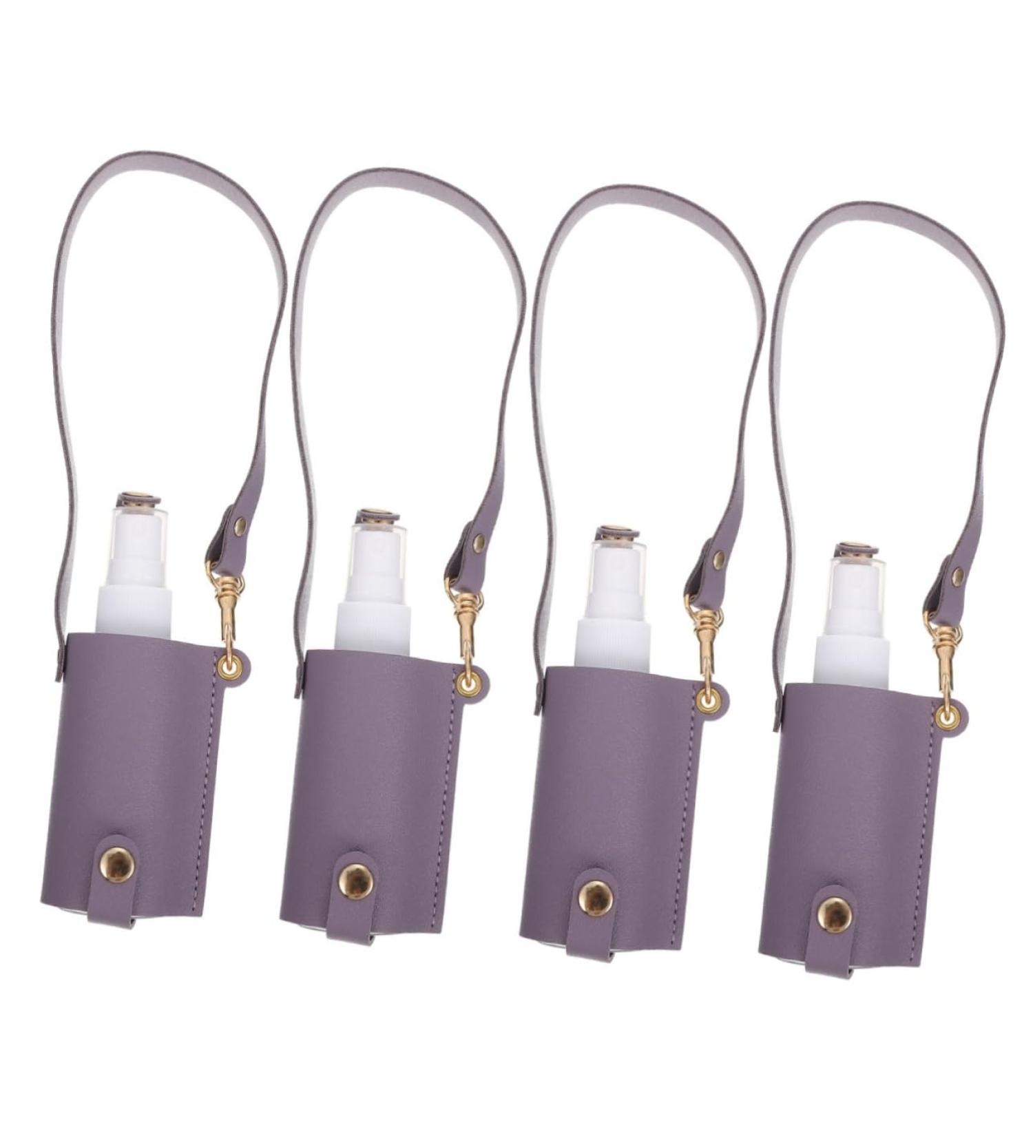 FRCOLOR 4pcs Leather Case Lotion & Spray Bottles Set - Plastic Hand Soap & Lotion Container (12.5x3.8x3.8cm) - International Shipping Available - Buy Online on GoSupps.com