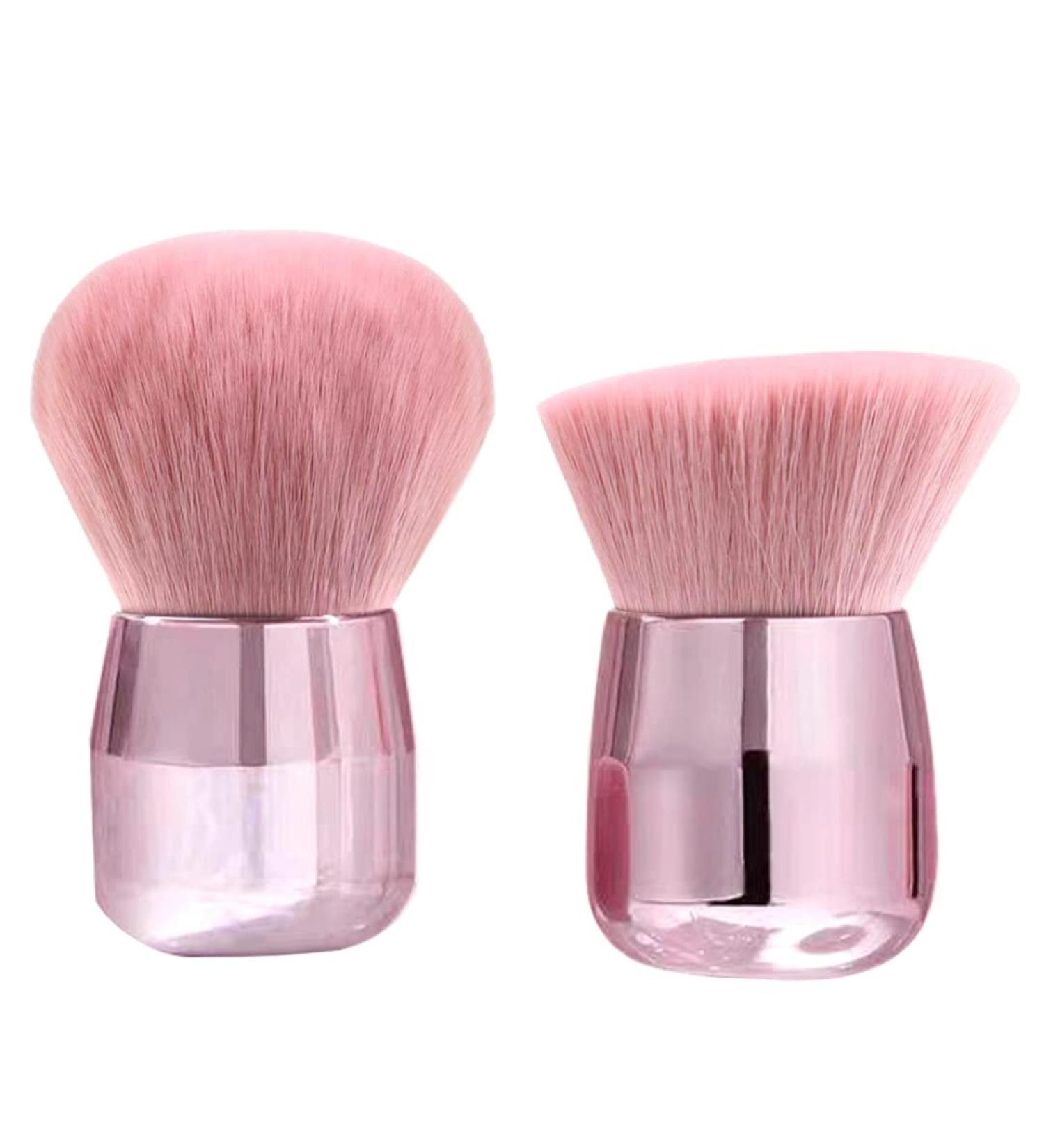 Makeup Powder Brushes Set Face Professional Mushroom Head Large Mineral Rose Gold 2PCS - Buy Online on GoSupps.com