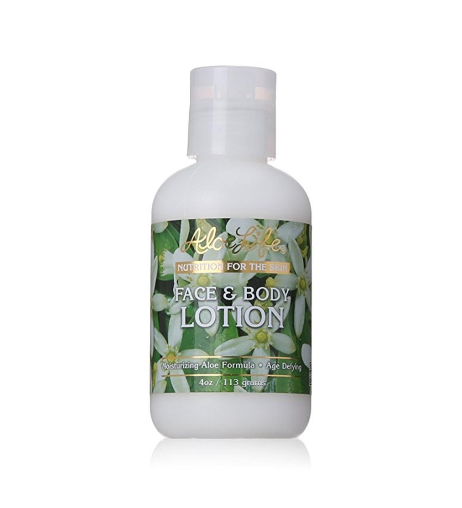 Aloe Life Face & Body Lotion - Hydrating Concentrated Formula with Antioxidants Minerals & Herbal Extracts - Gluten-Free Pleasant Grapefruit Scent - Safe for All Skin Types (4 oz - Buy Online on GoSupps.com