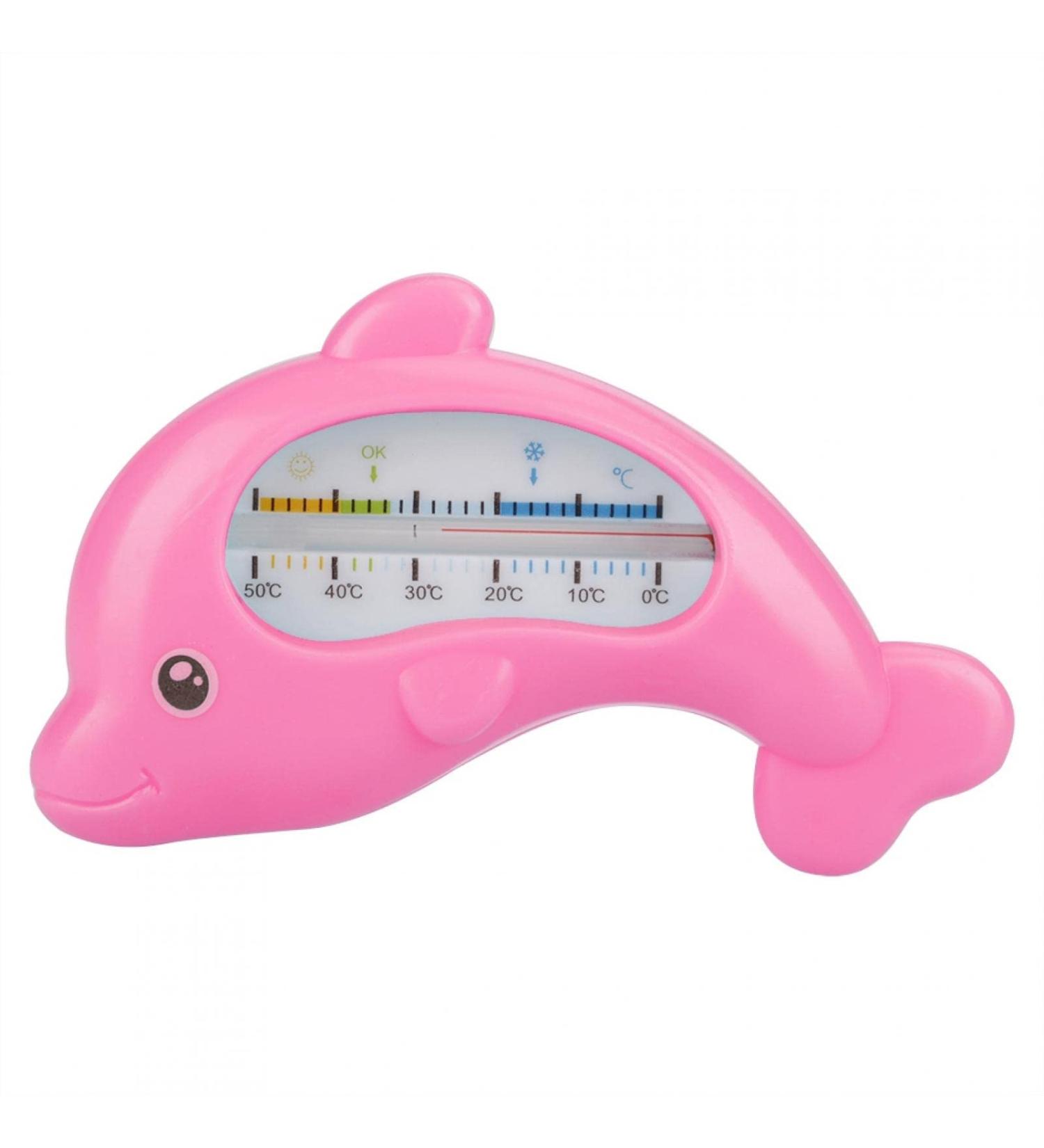 Bath Thermometer Baby Safe LCD Digital Water Thermometer - Rose Red Dolphin Design - Buy Online on GoSupps.com