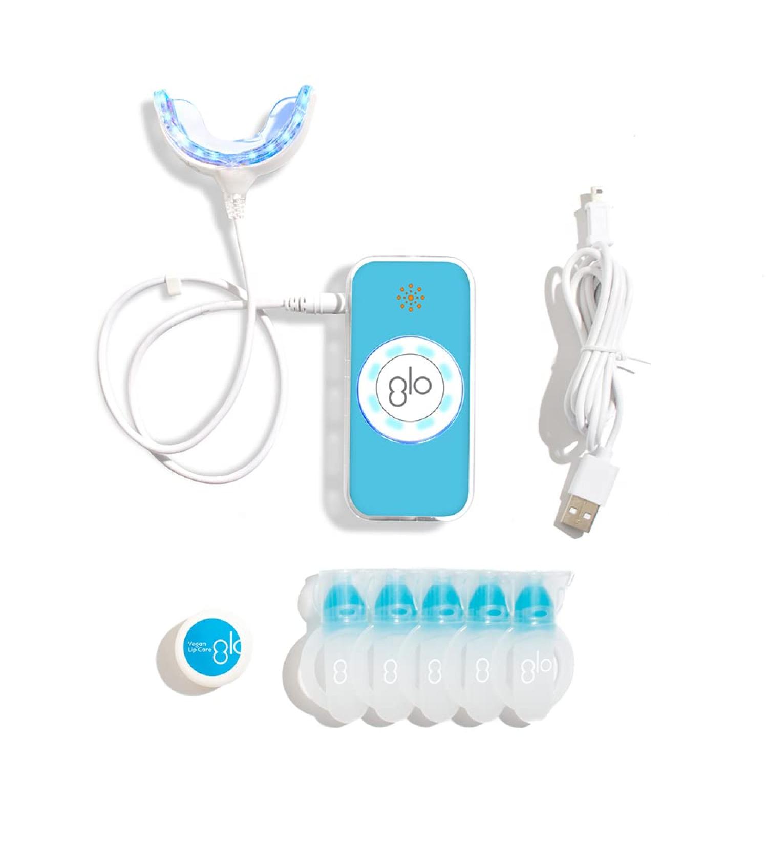 GLO Brilliant Teeth Whitening Kit | Patented Heat Blue Device for Effective Results - Buy Online on GoSupps.com