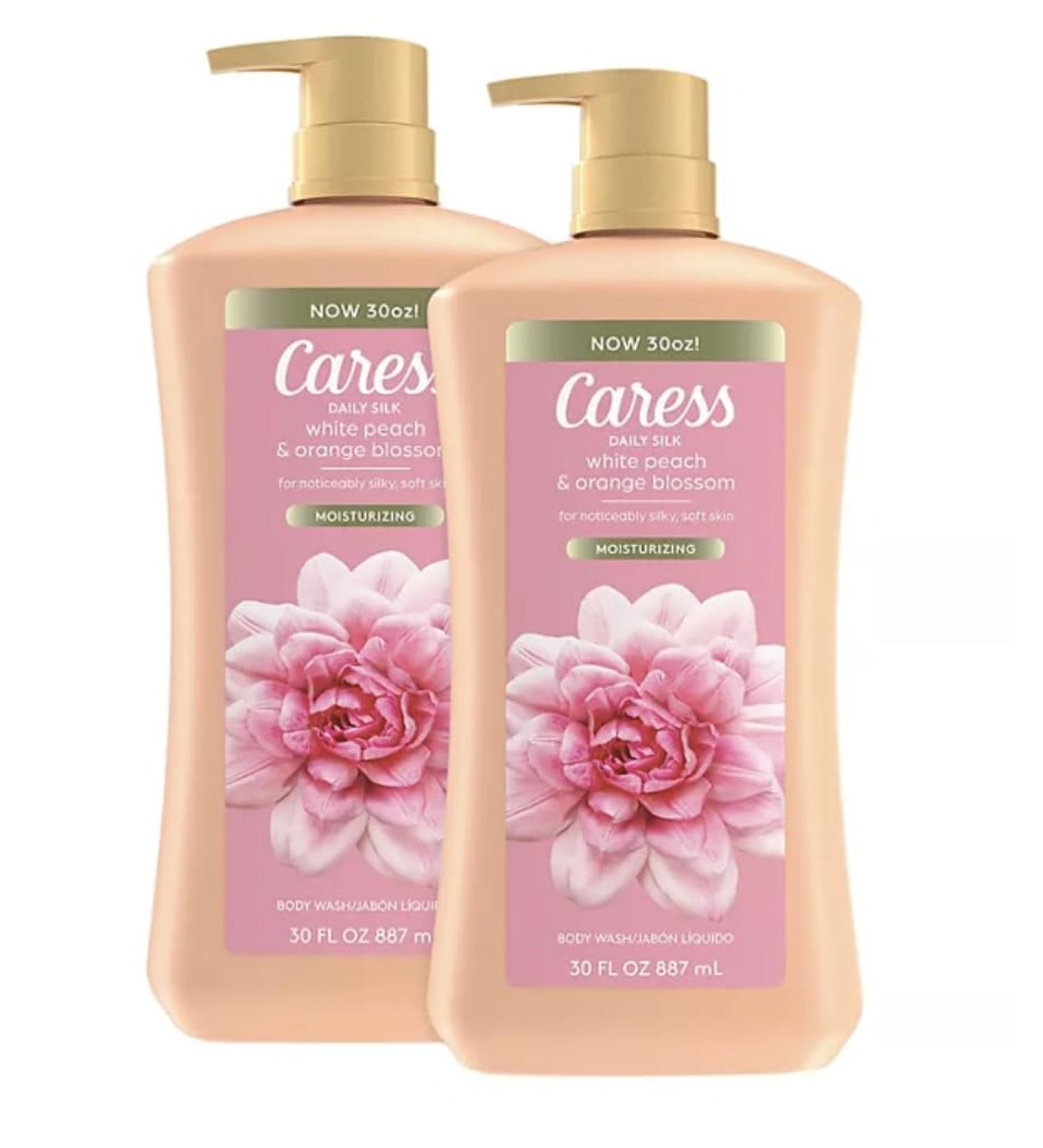 Caress Daily Silk Hydrating Body Wash - White Peach & Orange Blossom (30 fl. oz 2 pk) | International Shipping Available - Buy Online on GoSupps.com