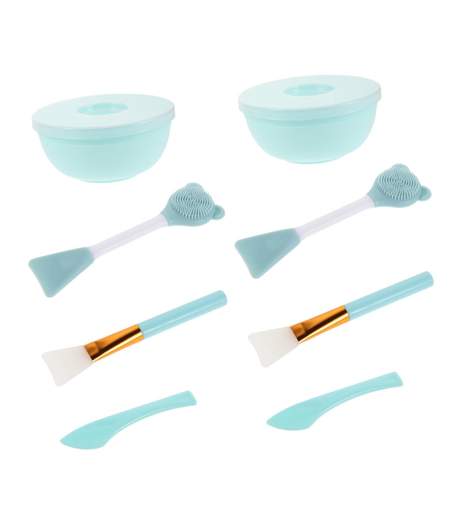OUNONA 3 Ensembles Set de Bols pour Facial avec Pinceau Silicone Double T te Applicateur Doux pour Soins Peau Kit Beaut Multifonctionnel pour Application et Nettoyage Visage Bleu ciel - Buy Online on GoSupps.com
