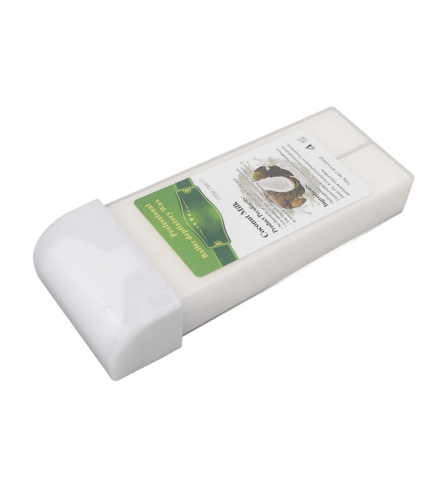Depilatory Wax Cartridge for Hair Removal | Coconut Milk Roll-On Wax for Men & Women | Mild & Safe Hair Removal for Smooth Legs - Buy Online on GoSupps.com