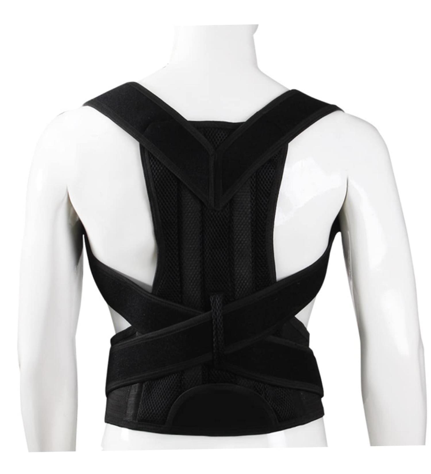 Buy Healeved Back Posture Brace | Hunchback Support Belt for Improved Posture - Adjustable Shoulder Strap - 31x26.5CM Black | International Shipping - Buy Online on GoSupps.com