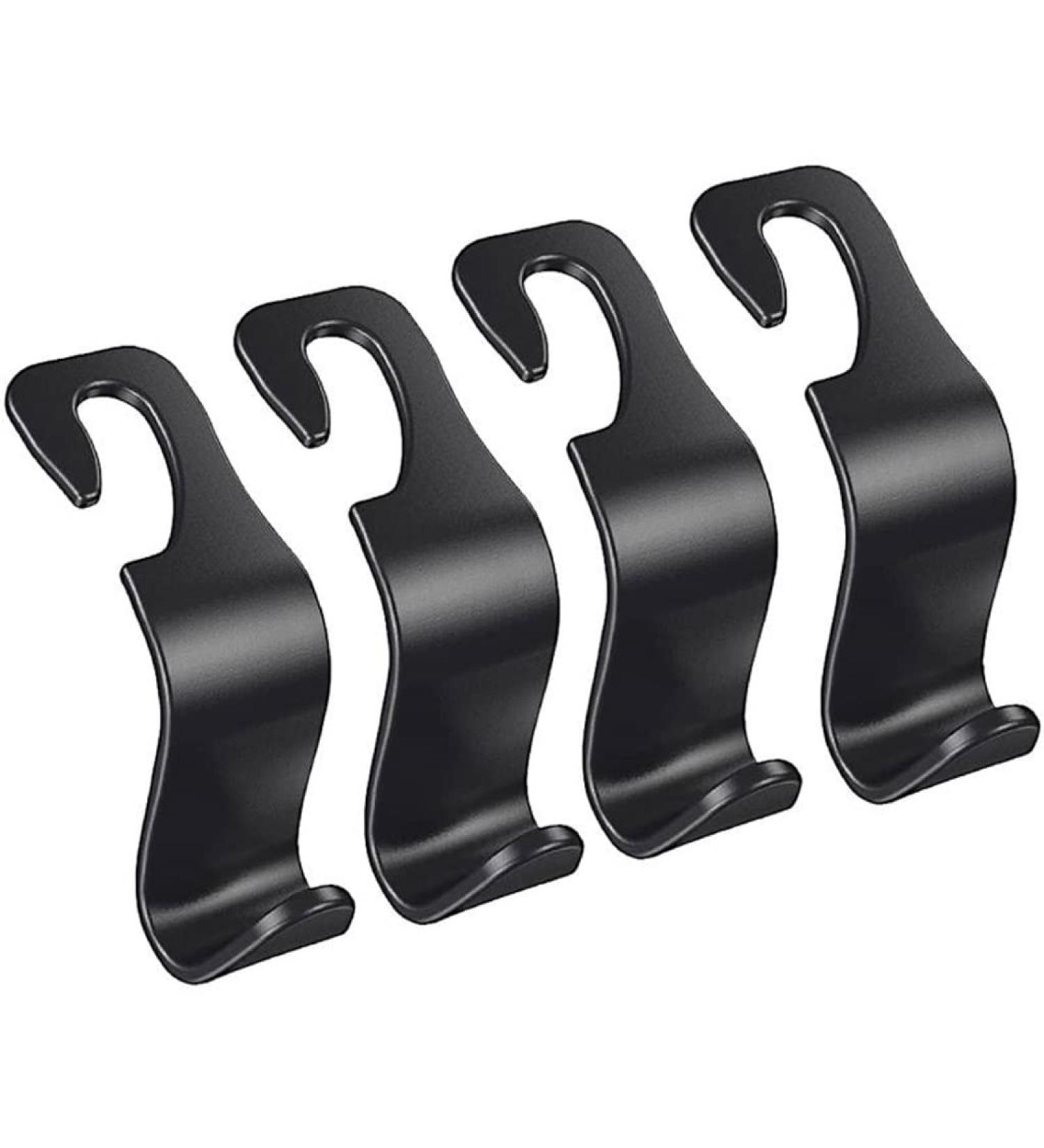 4 Pack Car Seat Headrest Hook Car Hook Black Universal Hanger Storage (Color : Black Size : As Shown) (Black As Shown) - Buy Online on GoSupps.com