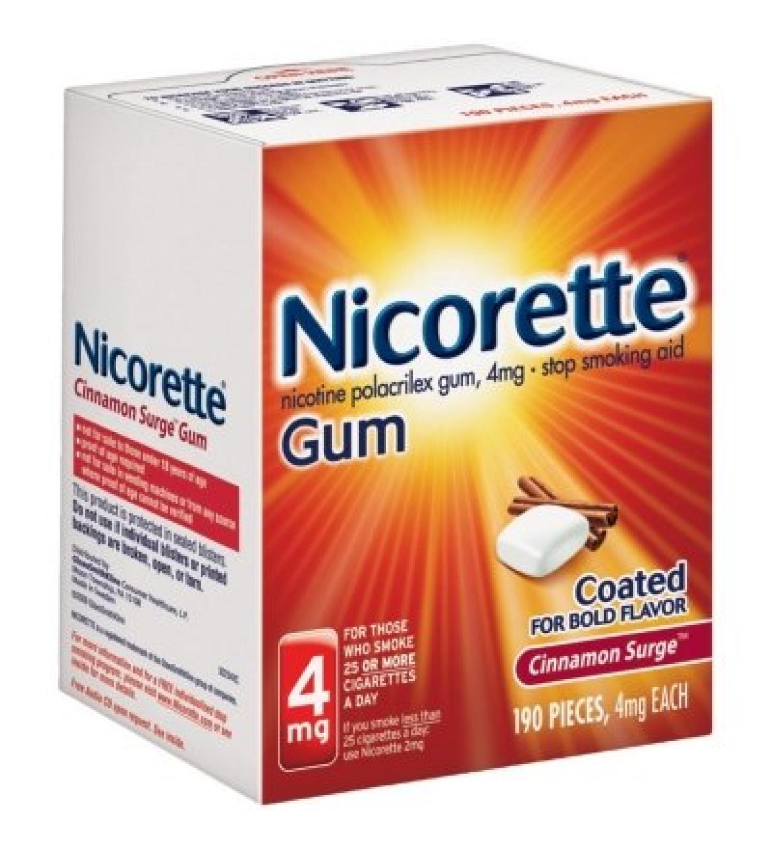 Nicorette Cinnamon Surge Gum 4mg - Stop Smoking Aid