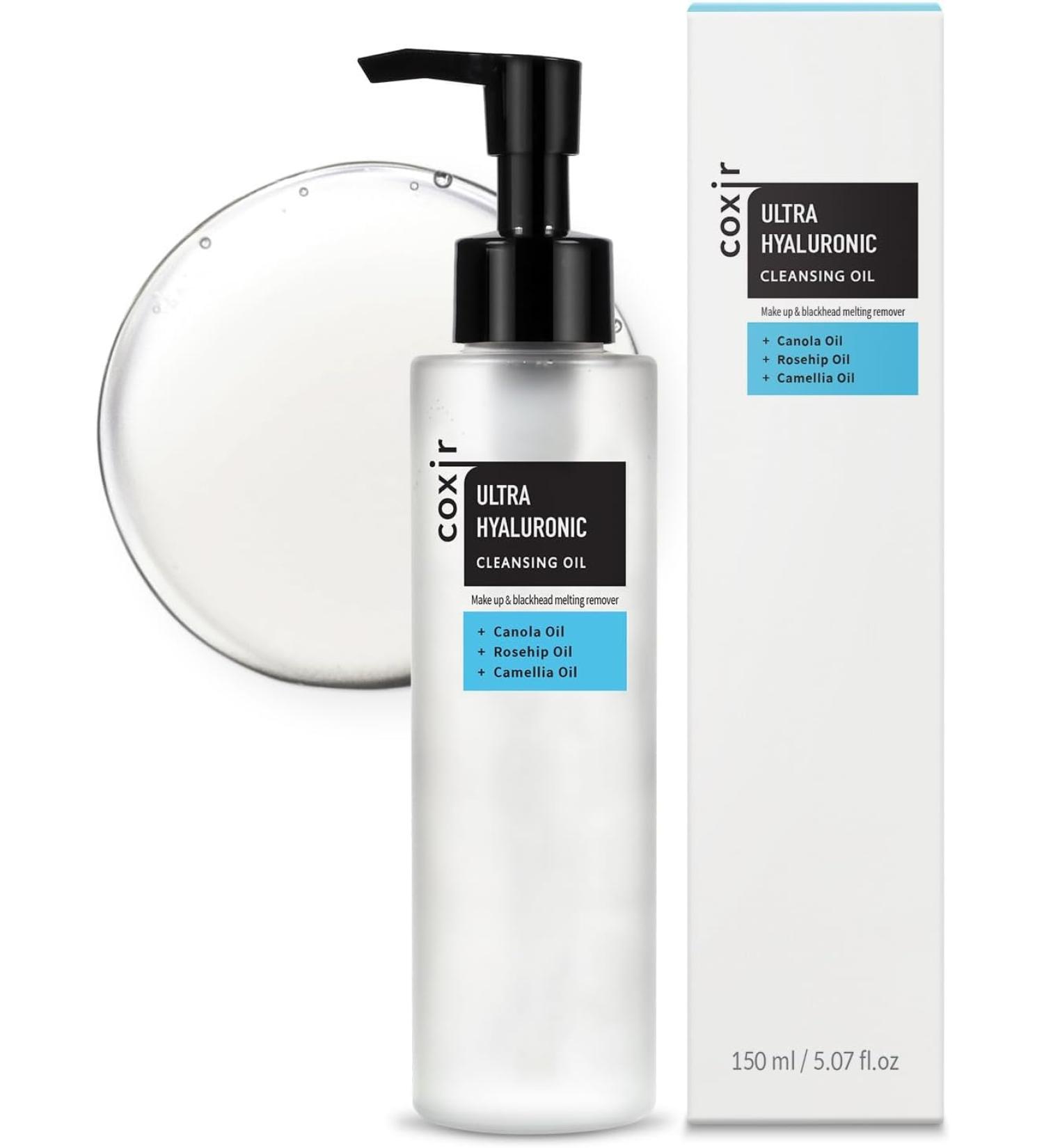  Coxir Ultra Hyaluronic Cleansing Oil 150ml (5.07 fl.oz.) | Deep Cleaning and Hydration | Cruelty Free No Mineral Oil - Buy Online on GoSupps.com