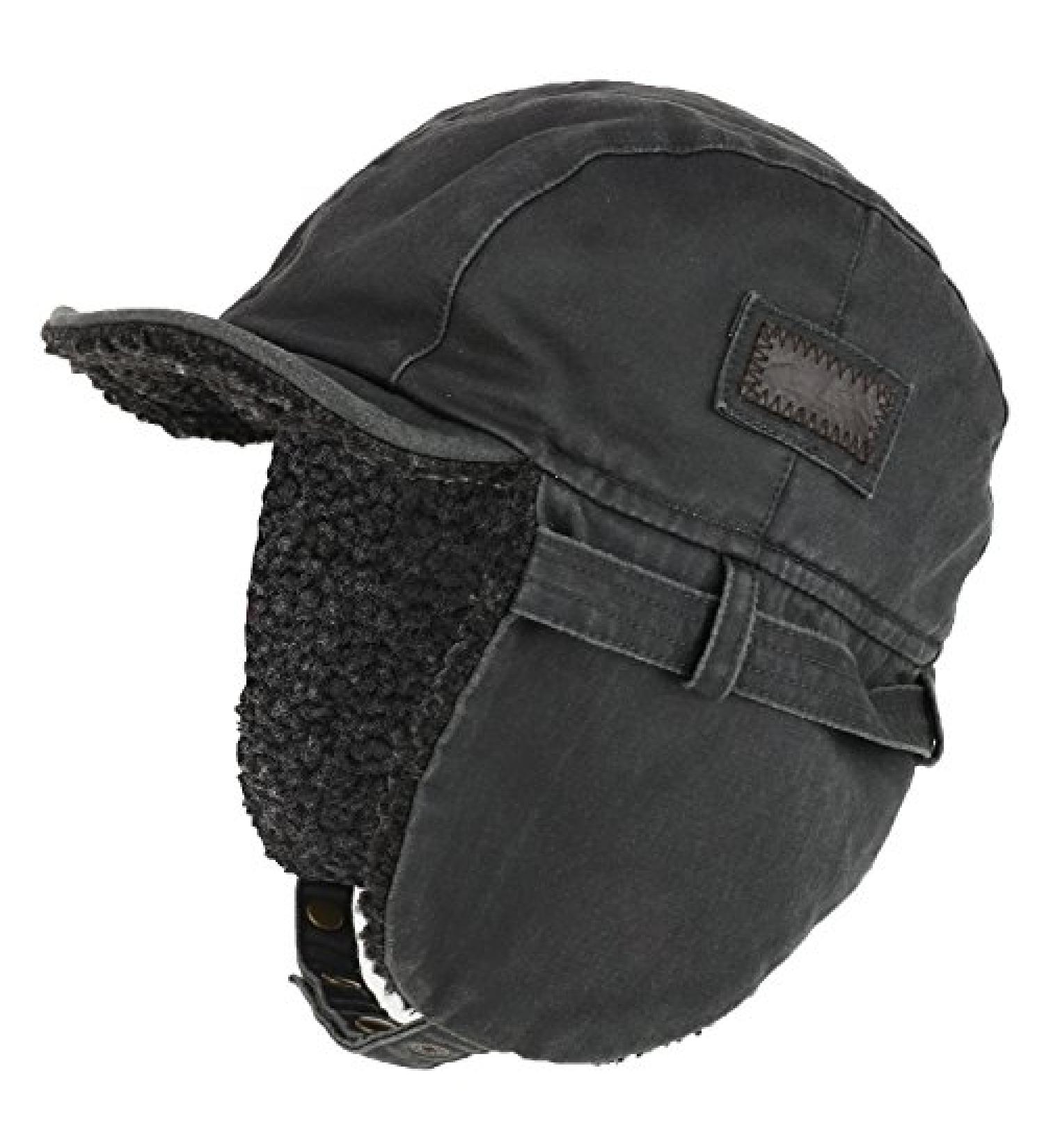 Rugged Distressed Sherpa Lined Aviator Pilot Cap - Oil | One Size - Buy Online on GoSupps.com