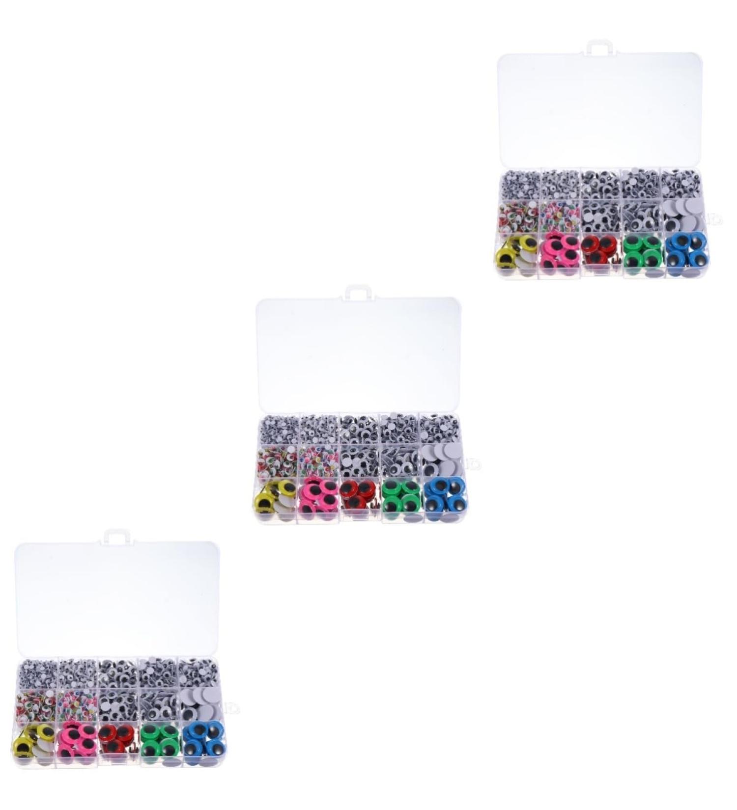 Lurrose Wiggle Eye Sticker 4500 Pcs Diy Eyes Toys Plush Stuffed Animals Colorful Plastic Wiggle Eyes Child Craft Supplies Boxed - Buy Online on GoSupps.com