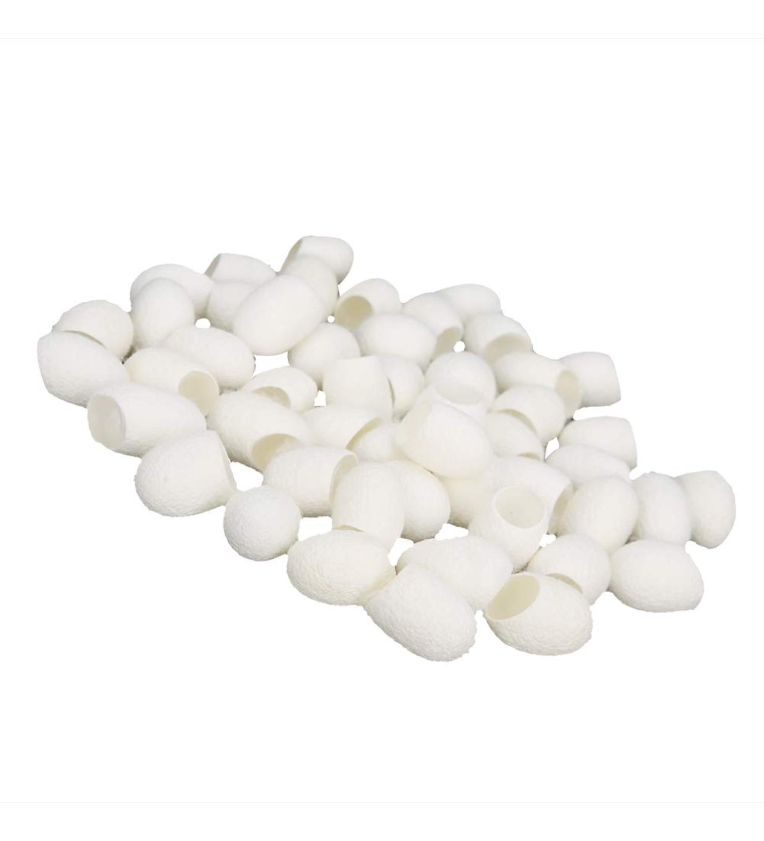 Hiraith 50pcs Natural Silondworm Cocoon for Deep Facial Cleansing Professional Blackhead Remover & Gentle Exfoliator Rich in Silk Fibroin for Brightening and Smoothing - Buy Online on GoSupps.com