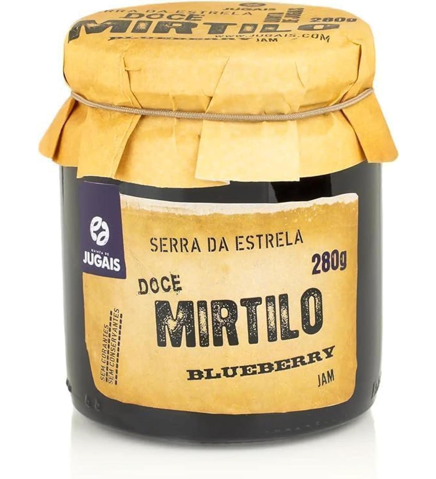  Quinta de Jugais Blueberry Jam - 280g Jar - Sweet and Traditional Taste - Ideal for Desserts and Breakfasts - Gourmet Product of Portuguese Origin - Buy Online on GoSupps.com