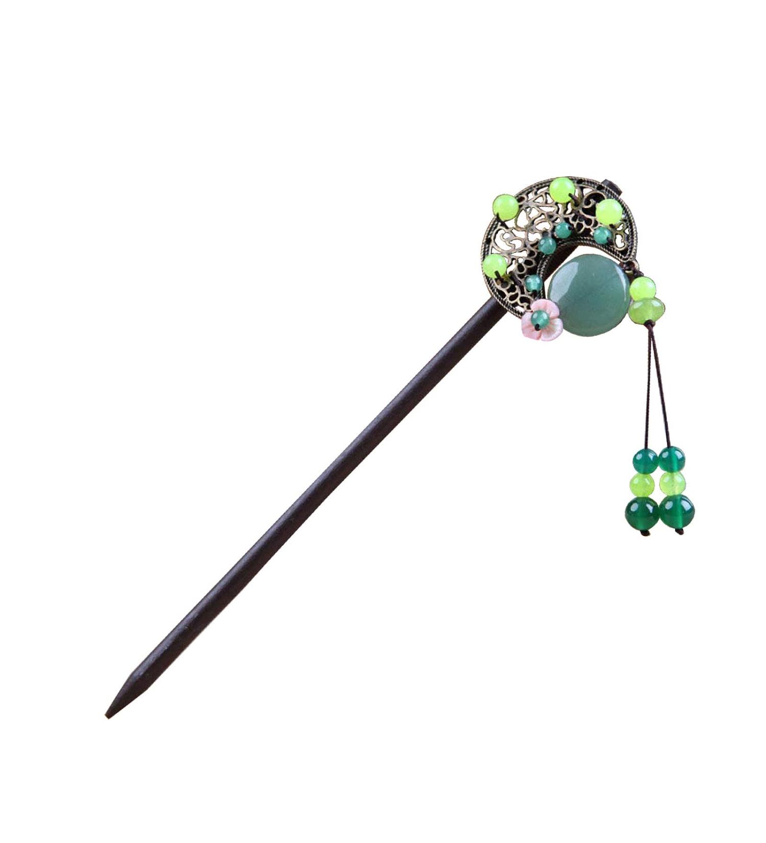 Hair Pin Classical Wood Hair Sticks Dangle Tassel Decorative Chinese Style Hair Chopsticks for Women Ladies and Girls - Buy Online on GoSupps.com