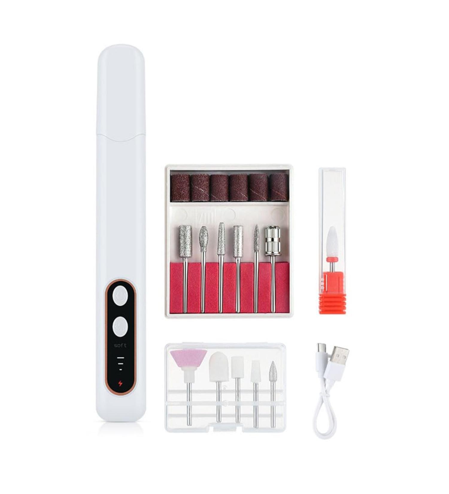 Evzvwruak Electric LED Light 3 Gears Nail Drill Multifunctional Manicure Instrument for Home - Buy Online on GoSupps.com