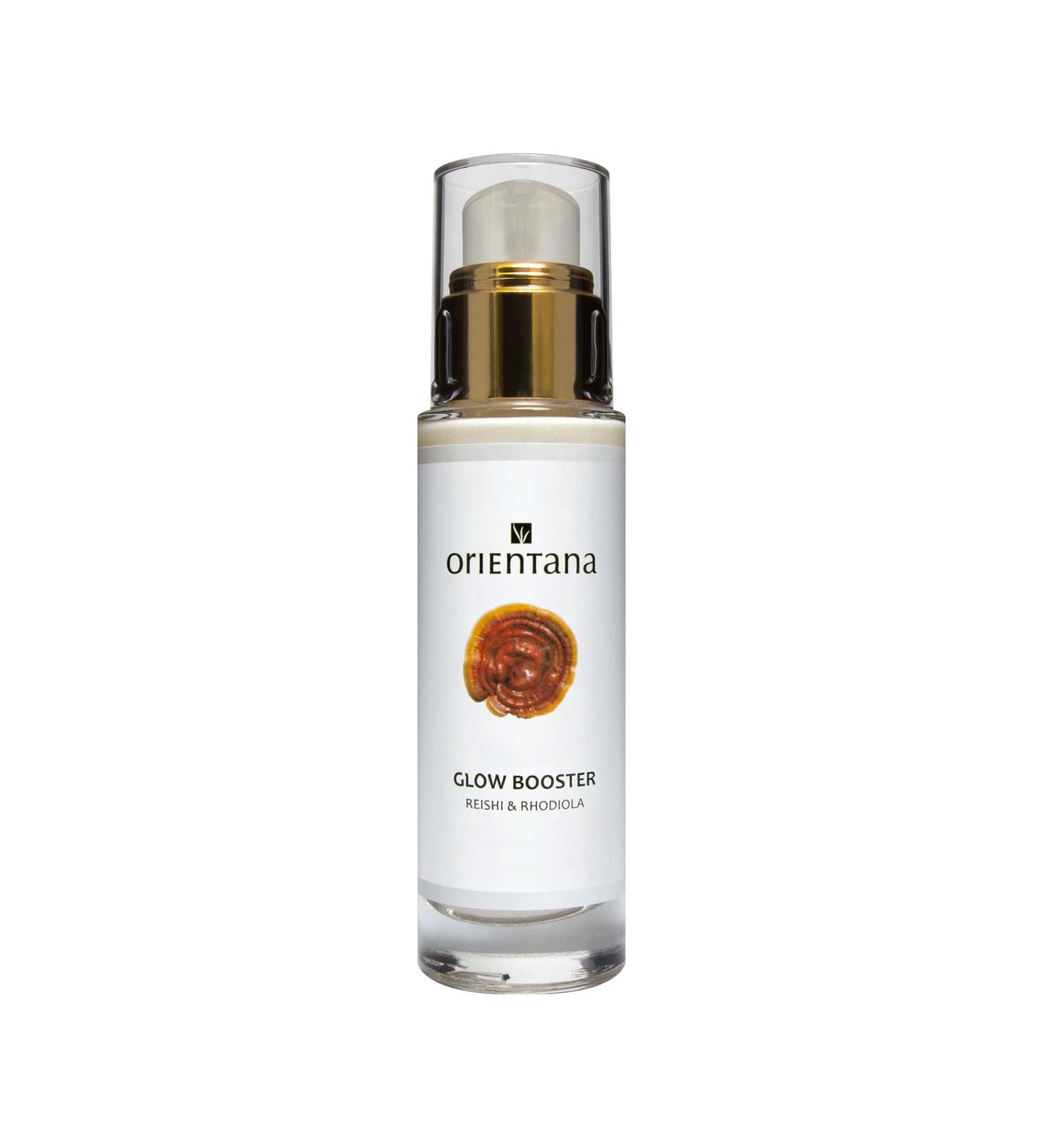 Orientana - Natural Face Illuminating Booster Reishi & Rhodiola | Vegan Glow Day Cream | Anti Aging Moisturiser | Dark Spot Pigmentation Treatment | Firming Hydrating Mature Skin - 30ml - Buy Online on GoSupps.com