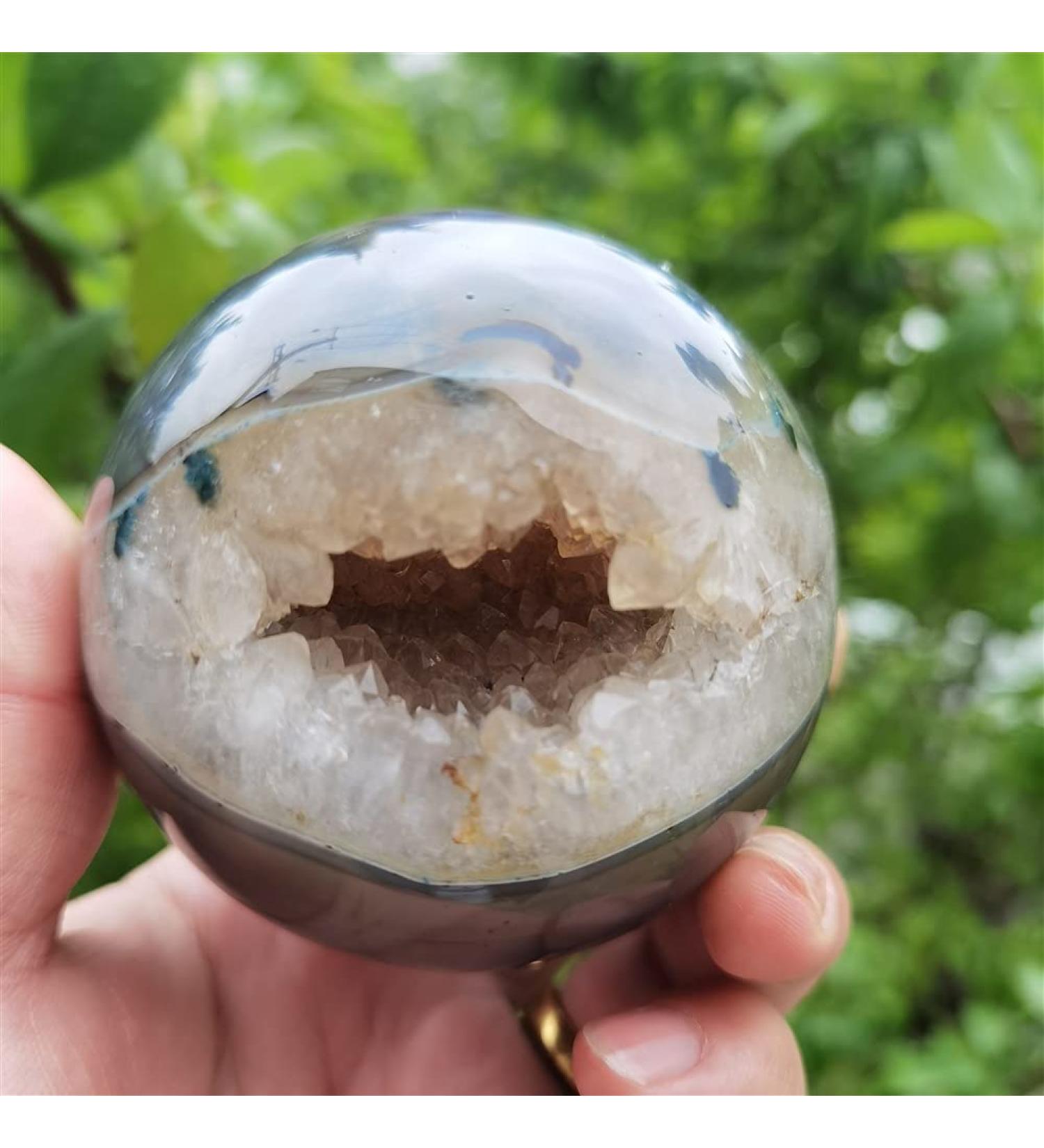 for Top Natural Stones Druzy Agate Crystals geode Home Decoration Agate with druzy Open Sphere crysral Cluster an Amethyst TOMPAR (Size : 60-65mm) - Buy Online on GoSupps.com