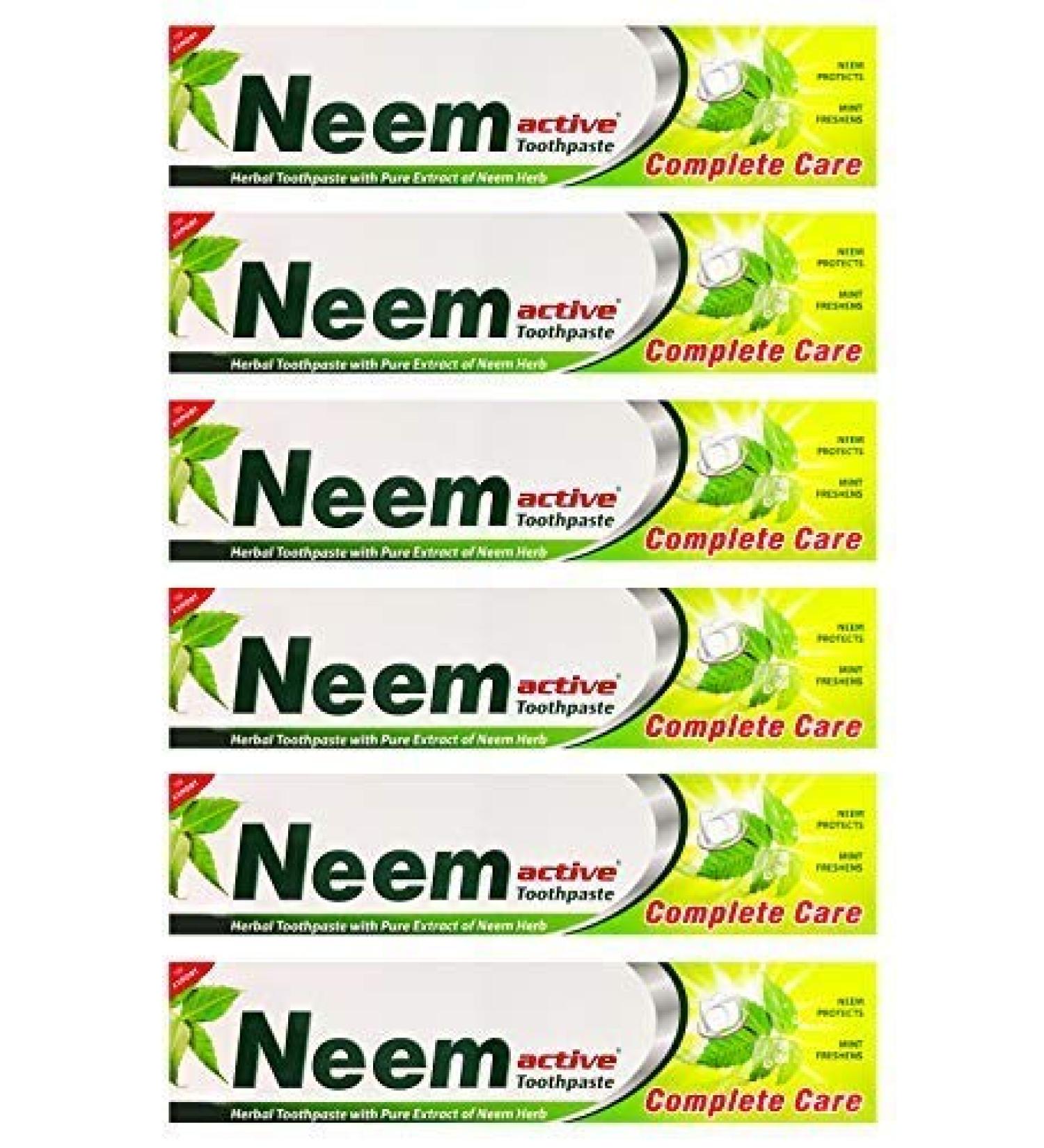Neem Active Toothpaste - Complete Care 200g | Pack of 6 | Best Natural Oral Health Solution for Fresh Breath & Gum Protection - Ships Internationally - Buy Online on GoSupps.com