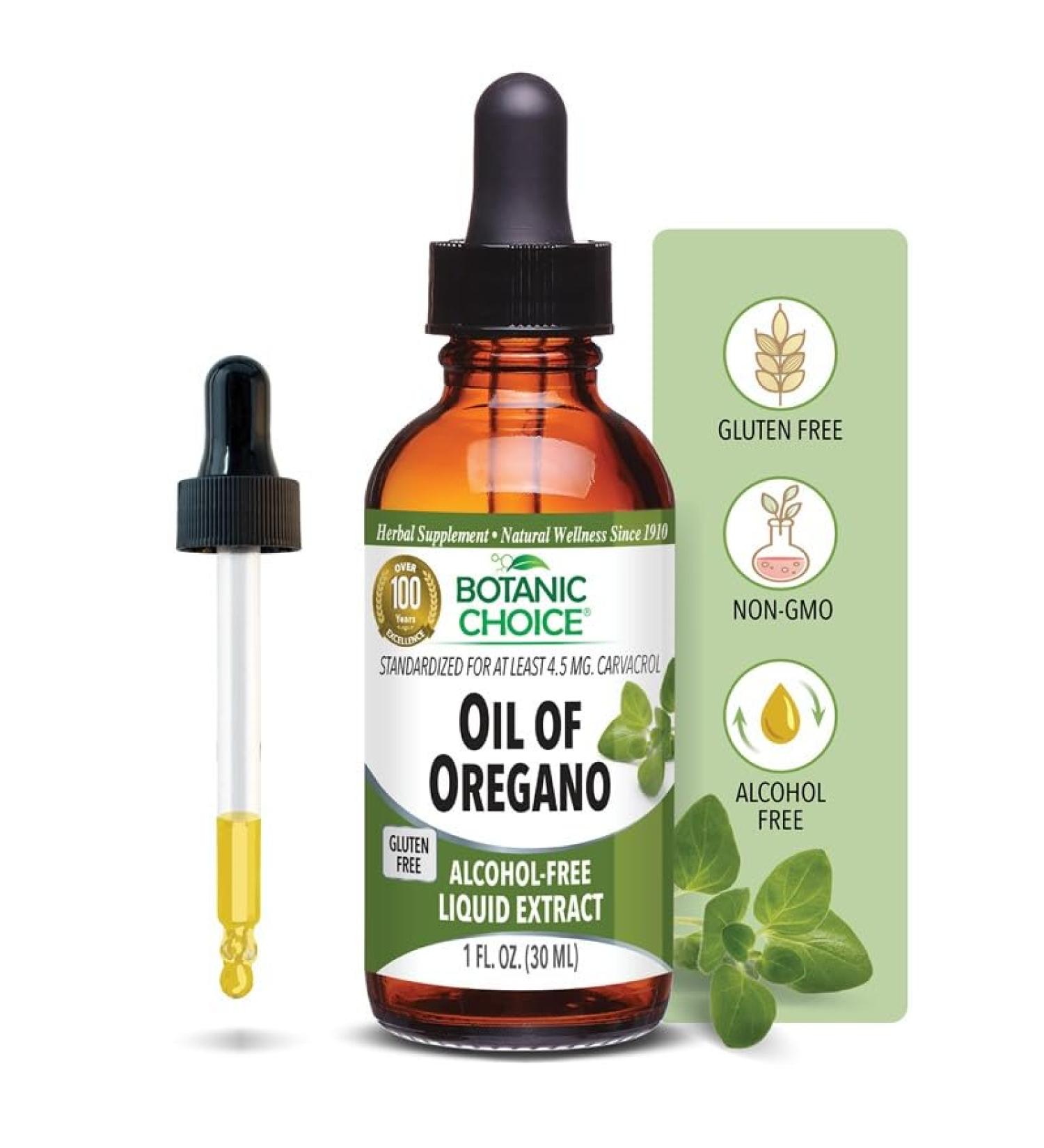 Botanic Choice Oil of Oregano Liquid Extract - Alcohol Free Herbal Supplement, Traditional Support for Immune and More - 1 Fl. Oz. - Buy Online on GoSupps.com