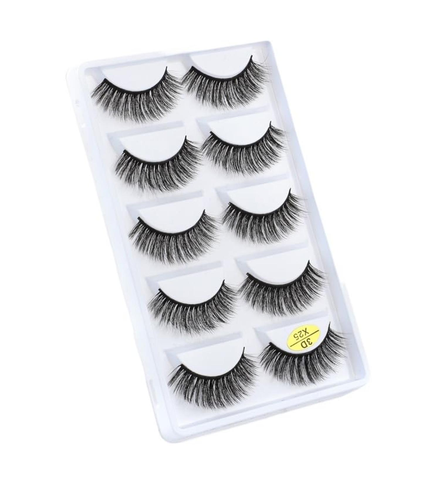 UAMOU Mink Eyelashes 10/50/100 Boxes Fluffy 3D Mink Lashes Makeup Natural Long Volume False Eyelashes Bulk Faux Cils Custom Cheerfully (Color : 5 Pairs X25 Size : 50 Boxes) - Buy Online on GoSupps.com