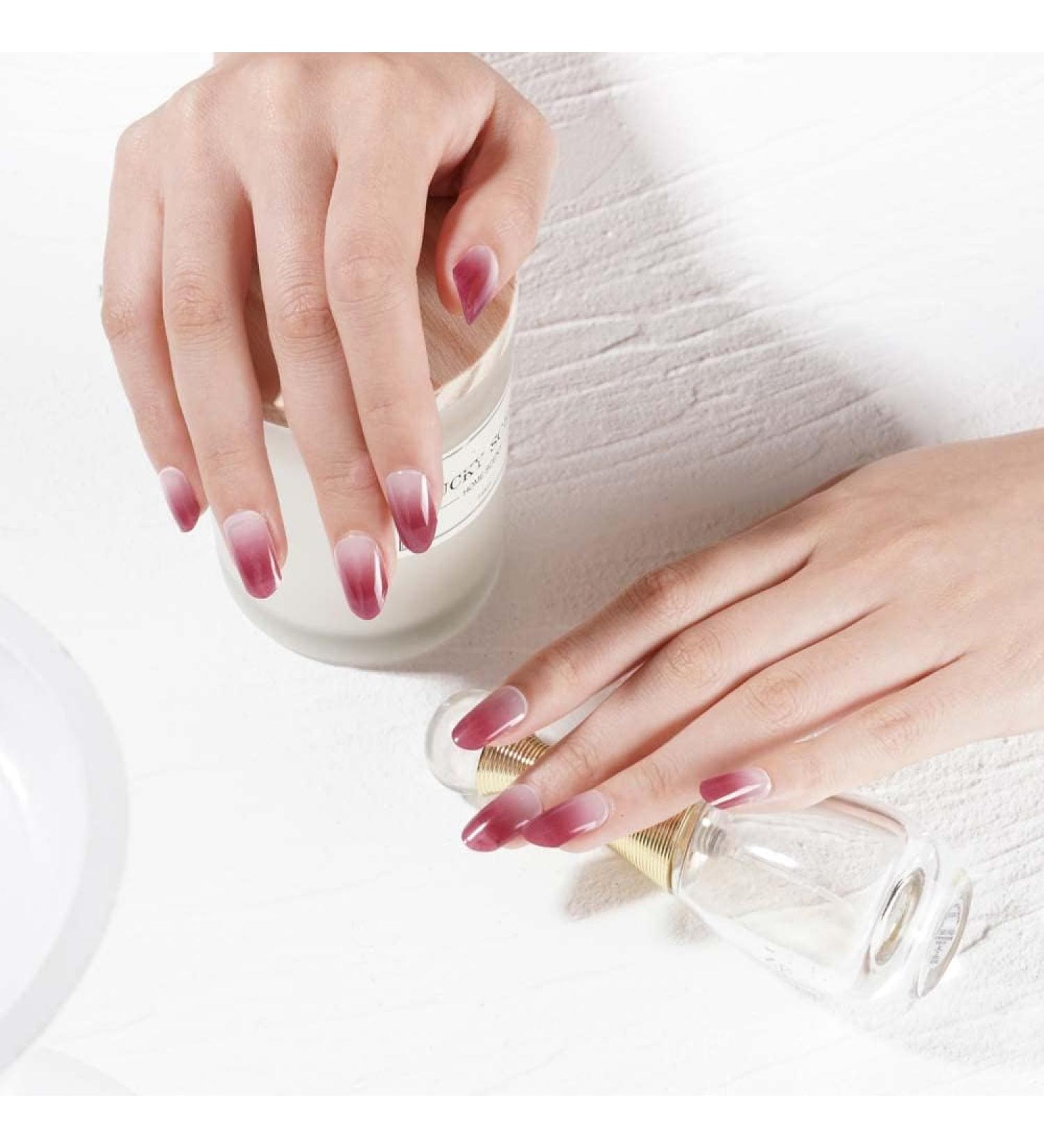 DANNI & TONI Semi-Cured Nail Wraps - Amethyst Haze Gel Nail Stickers Set - Buy Online on GoSupps.com